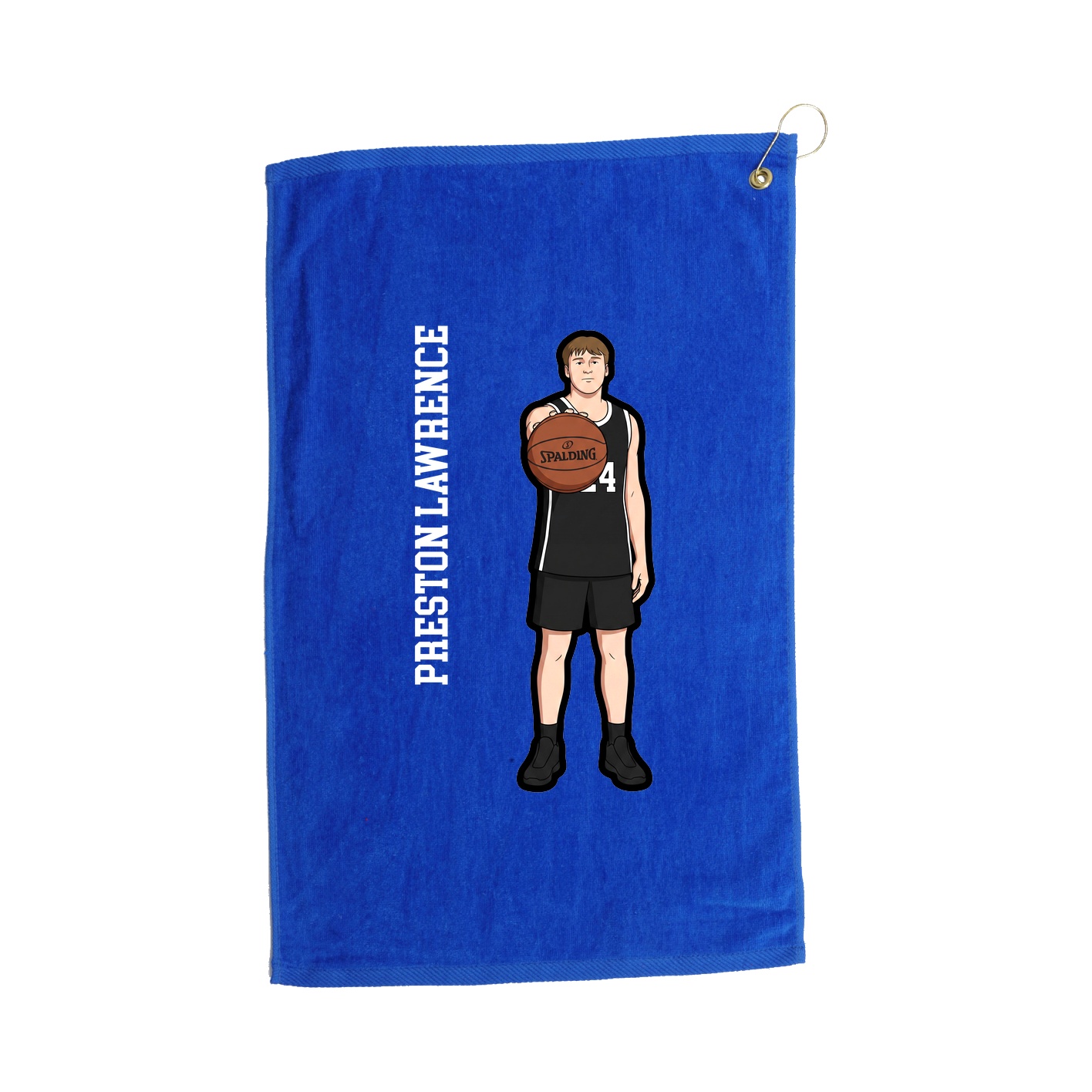 Golf Towel — Name Vertical in Royal