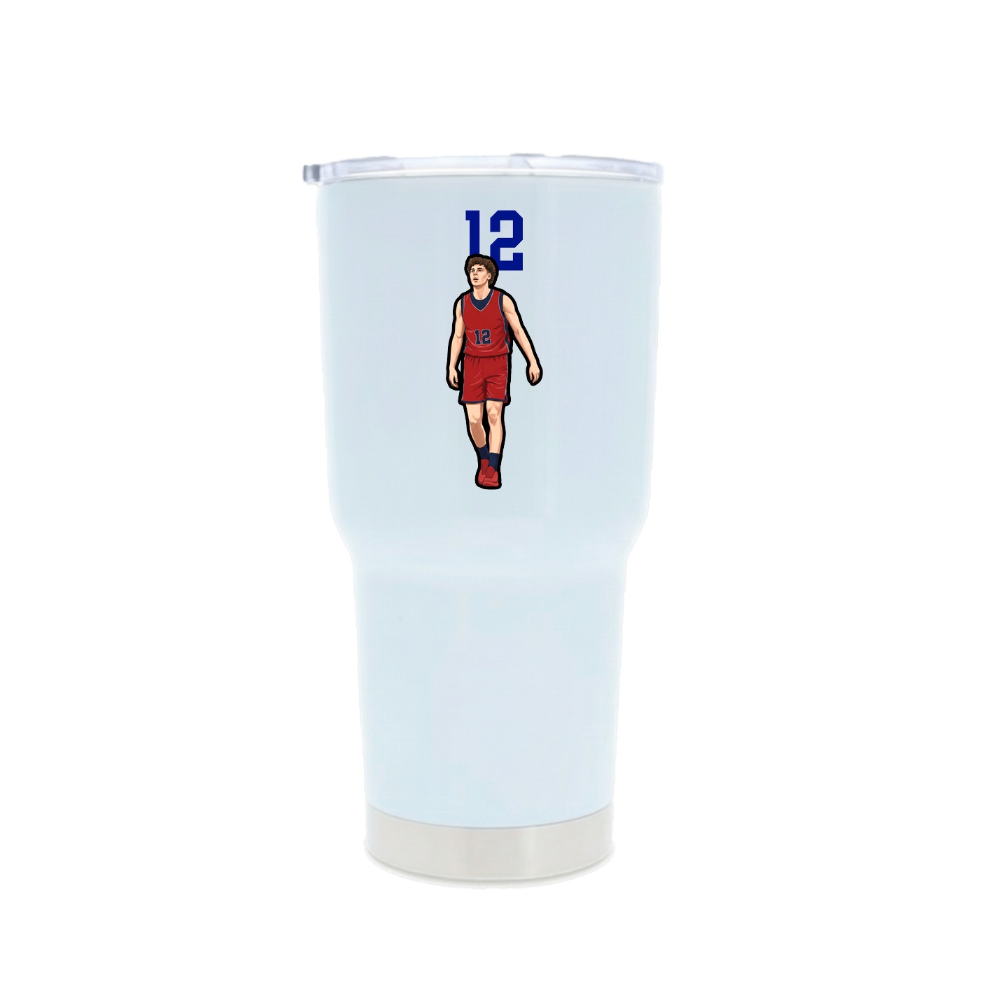 30oz Stainless Steel Tumbler — Number Top in White