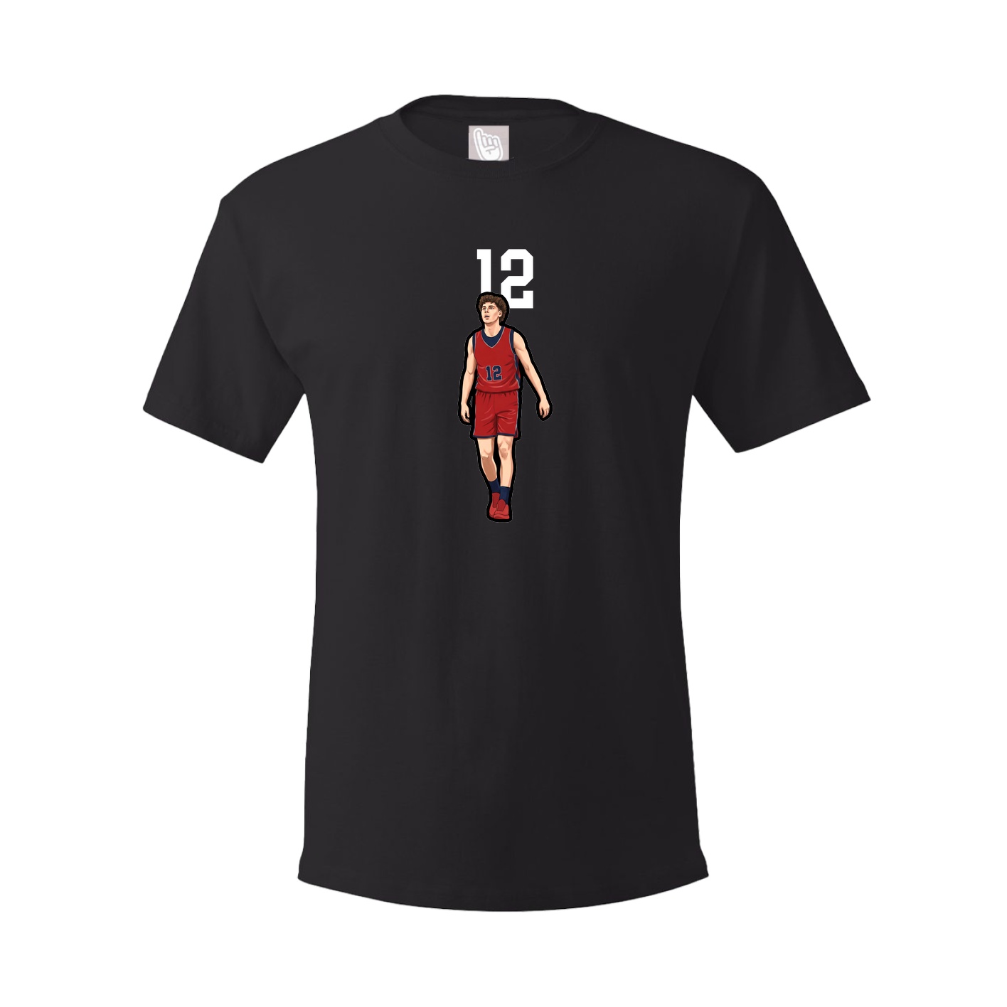Youth Tee — Number Top in Black
