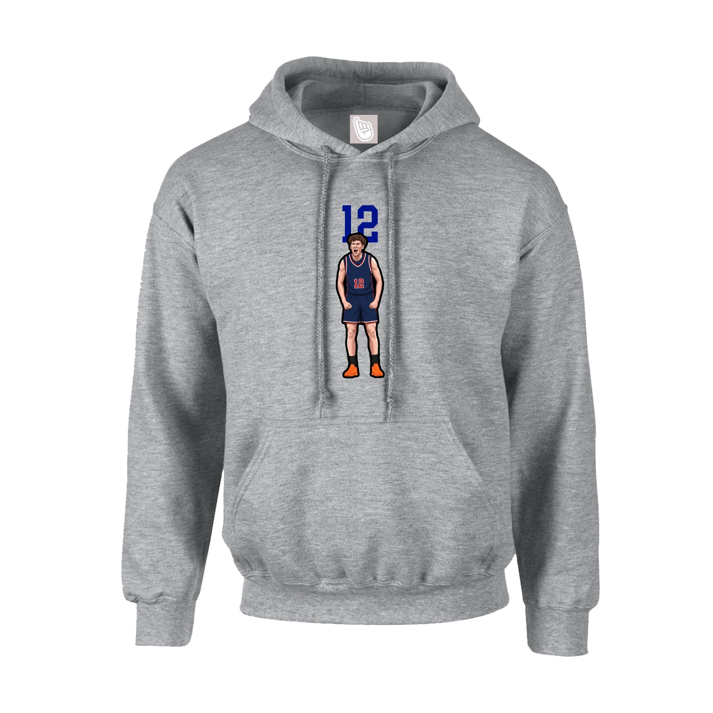 Hoodie — Number Top in Grey