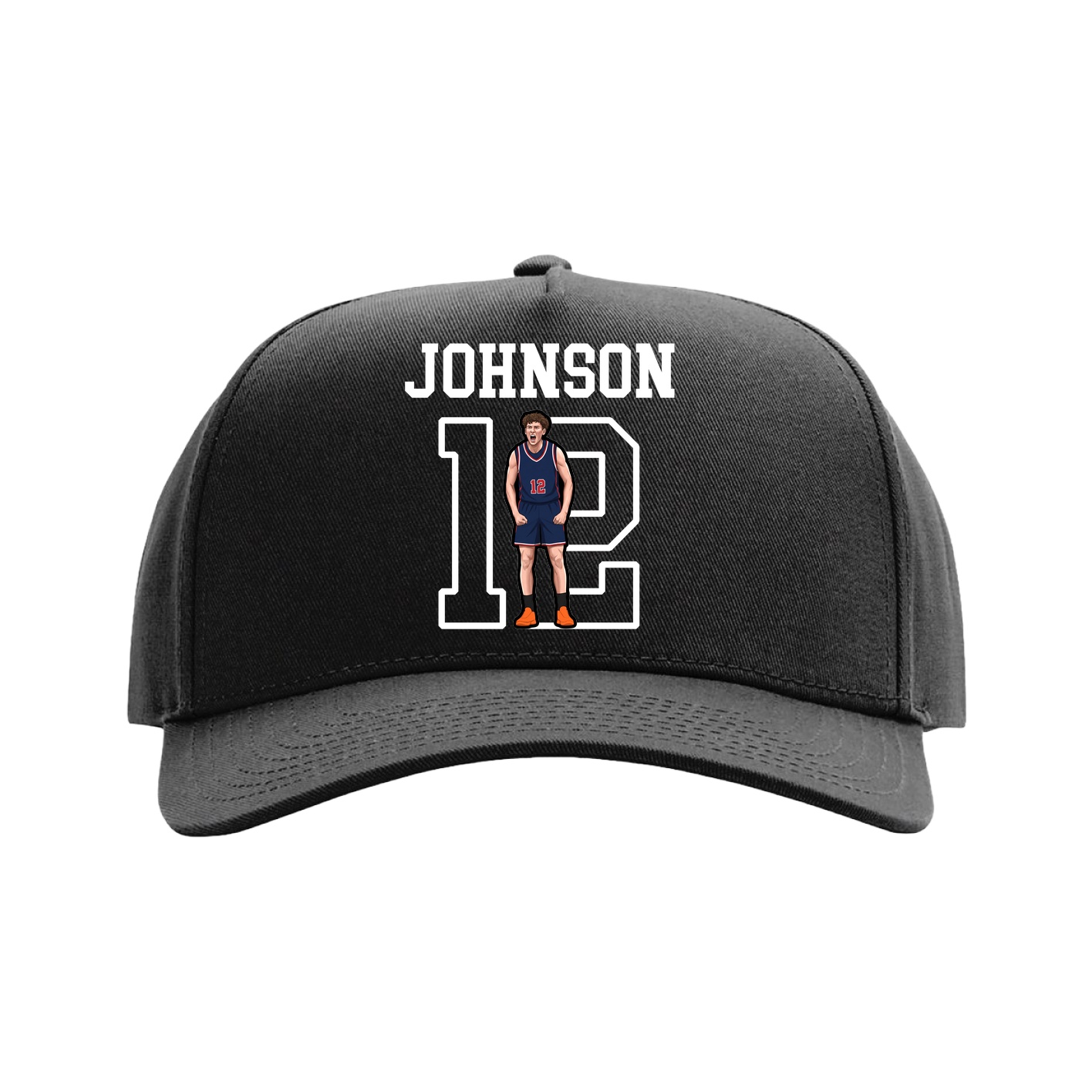Full Fabric Five-Panel Champ Cap — Shirsey in Black