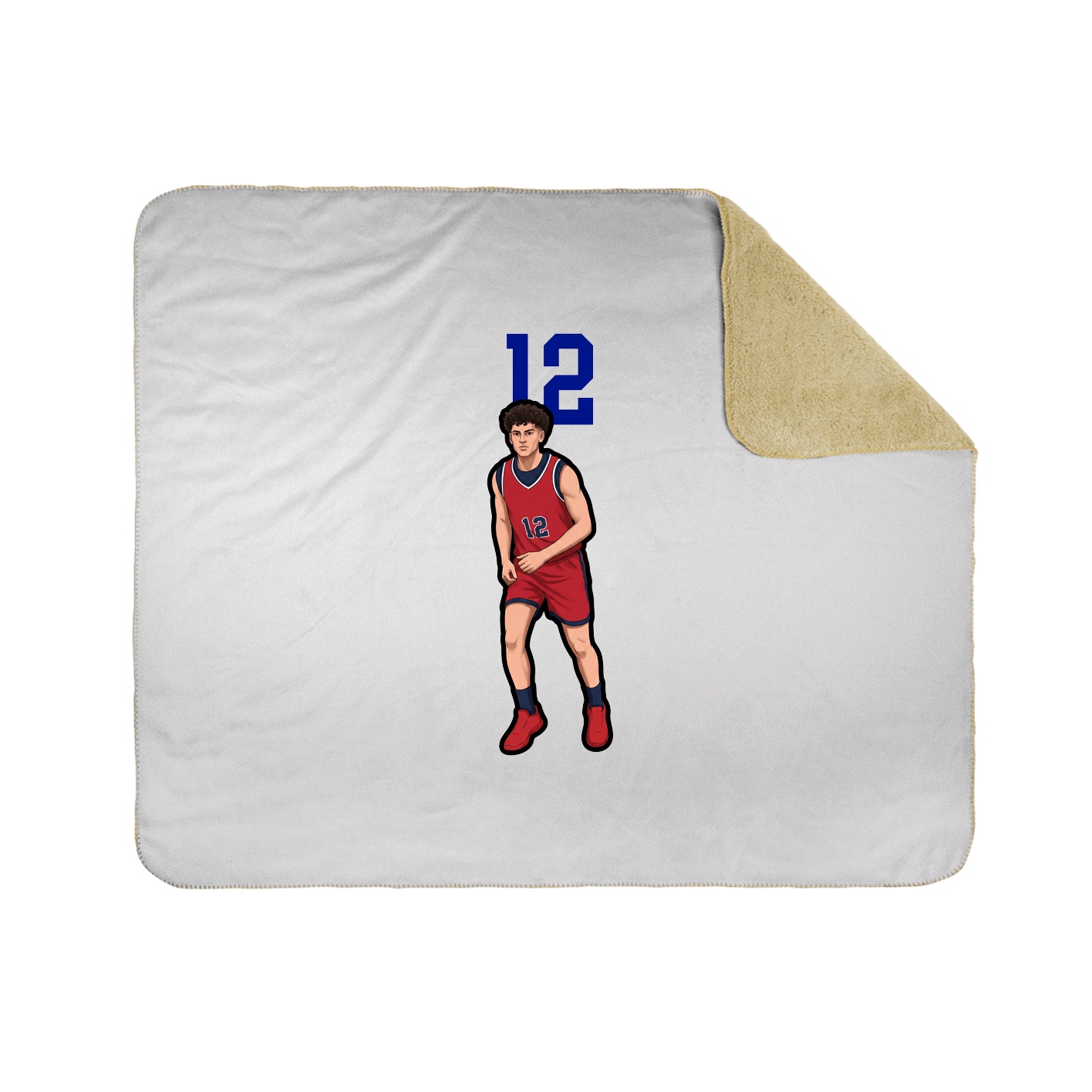 Throw Blanket — Number Top in White