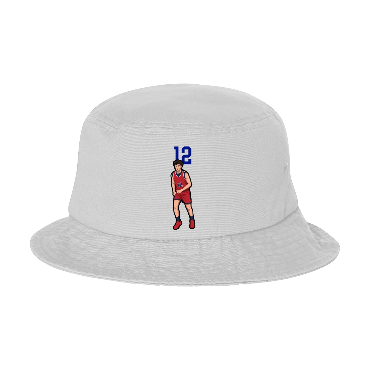 Bucket Cap — Number Top in White