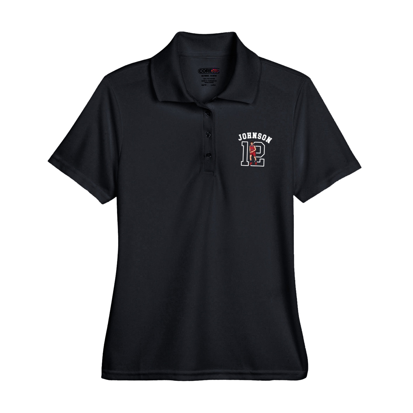 Womens Performance Polo — Shirsey Arch in Black