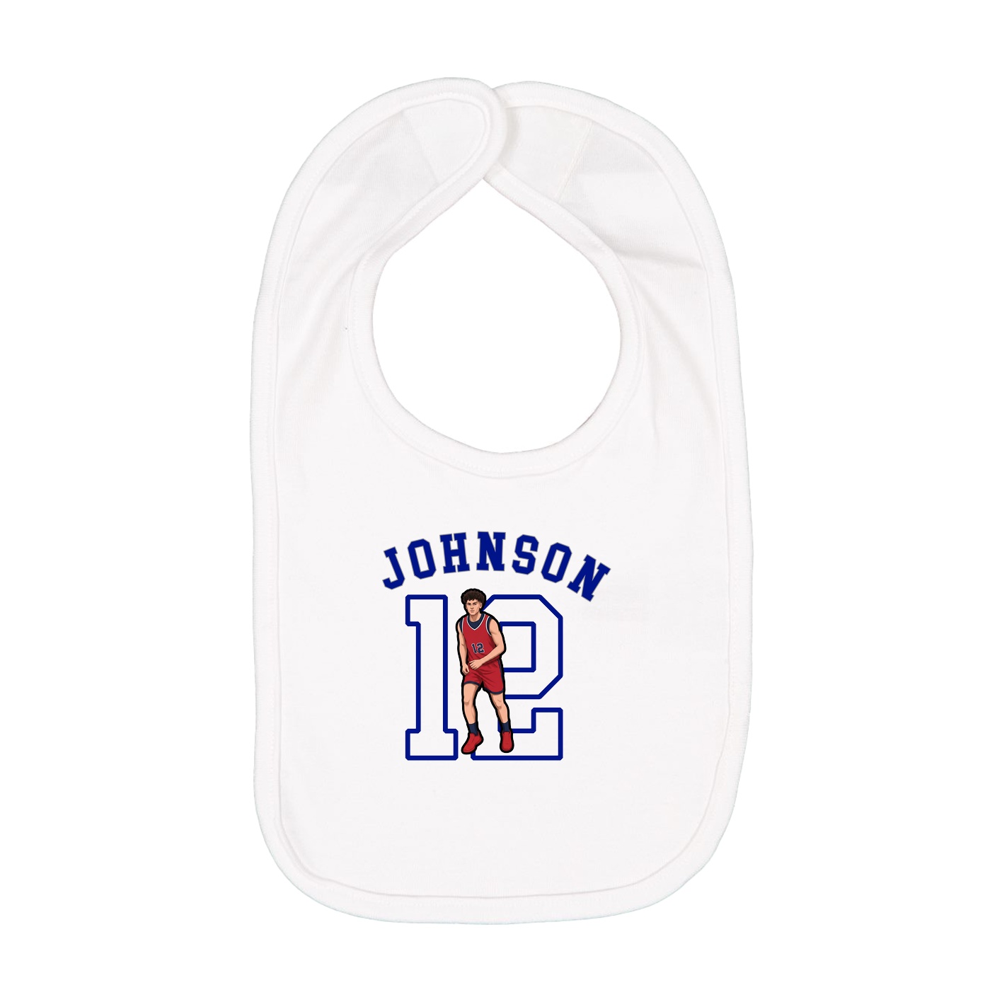 Infant Bib — Shirsey Arch in White