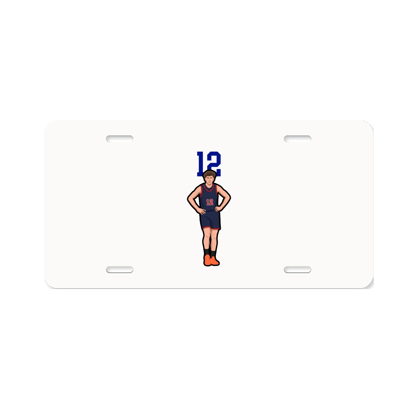 License Plate — Number Top in Classic