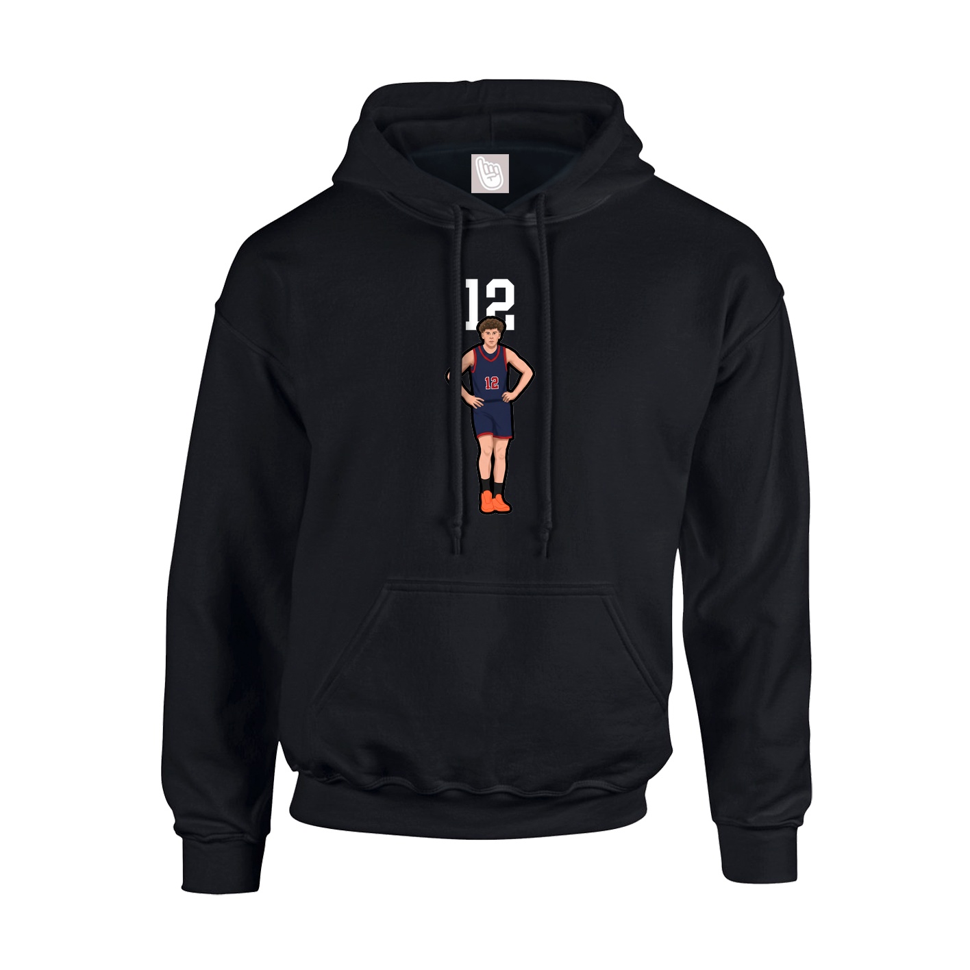 Youth Hoodie — Number Top in Black