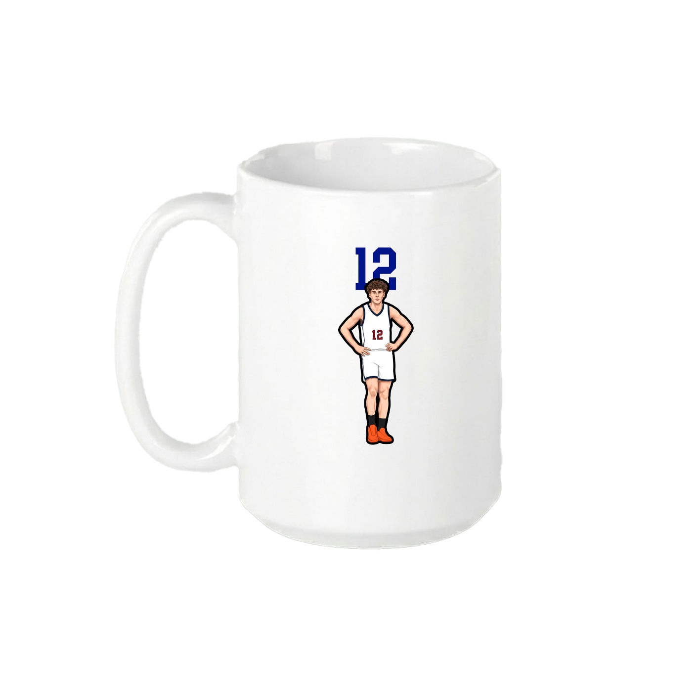 15oz Coffee Mug — Number Top in White