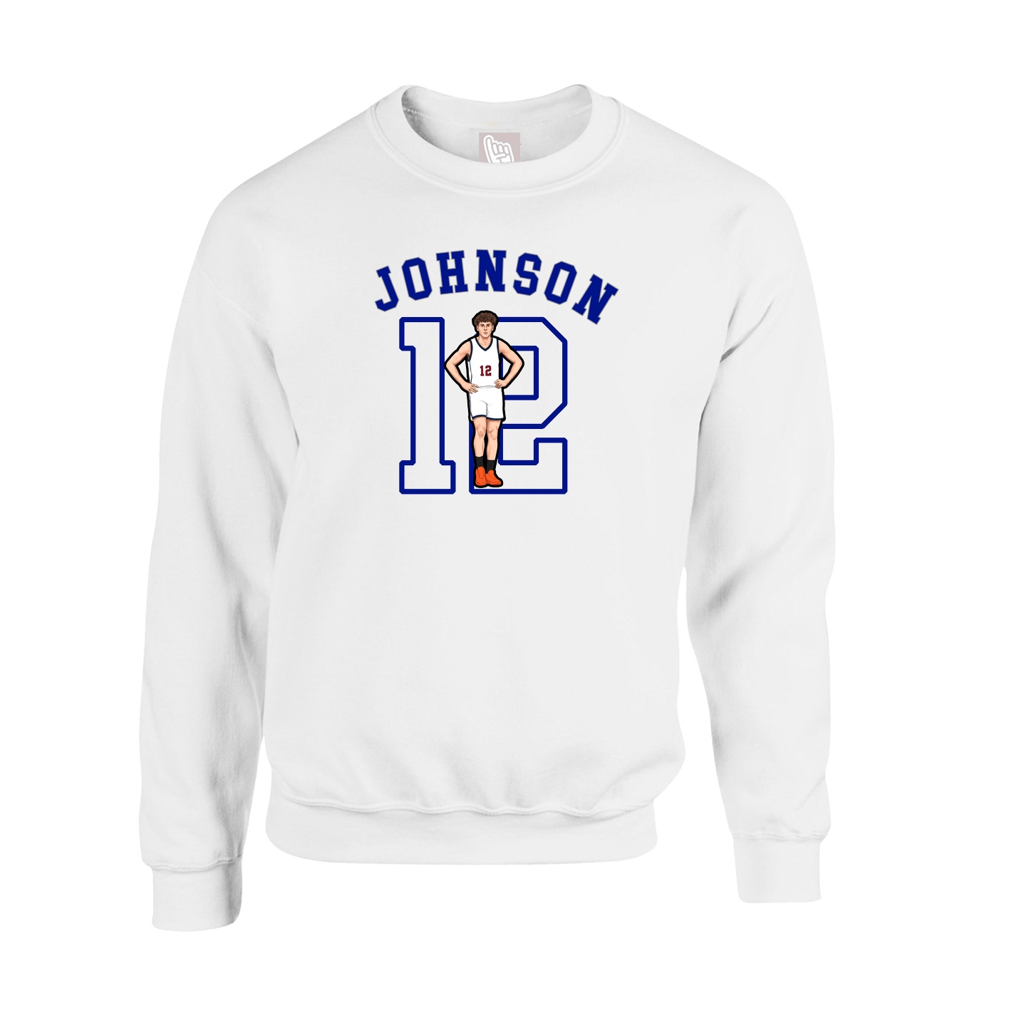 Fleece Crew — Shirsey Arch in White