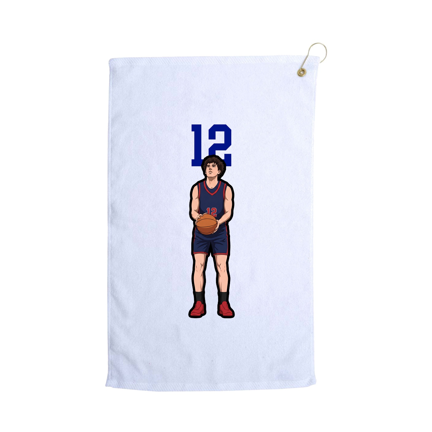Golf Towel — Number Top in White