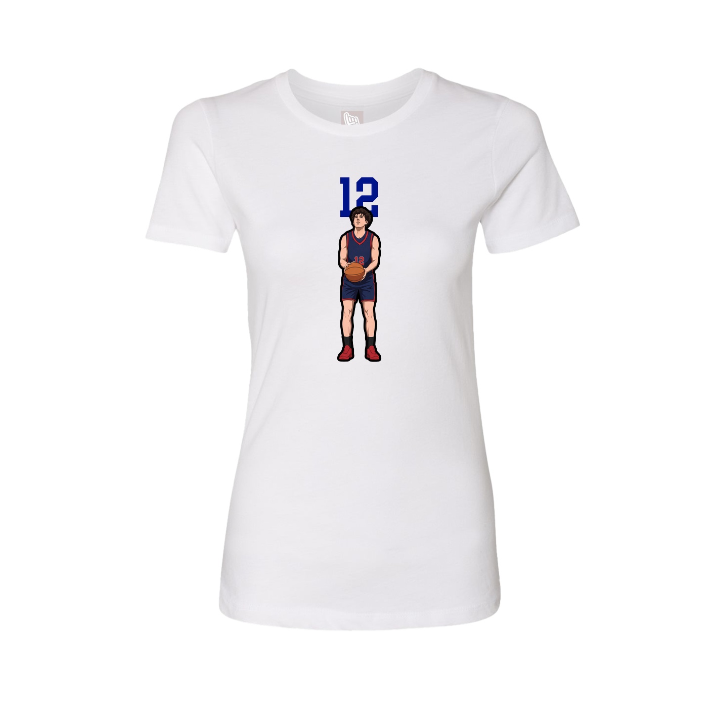 Womens Tee — Number Top in White