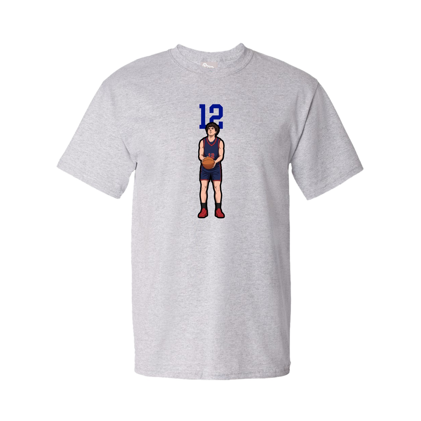 Youth Tee — Number Top in Grey