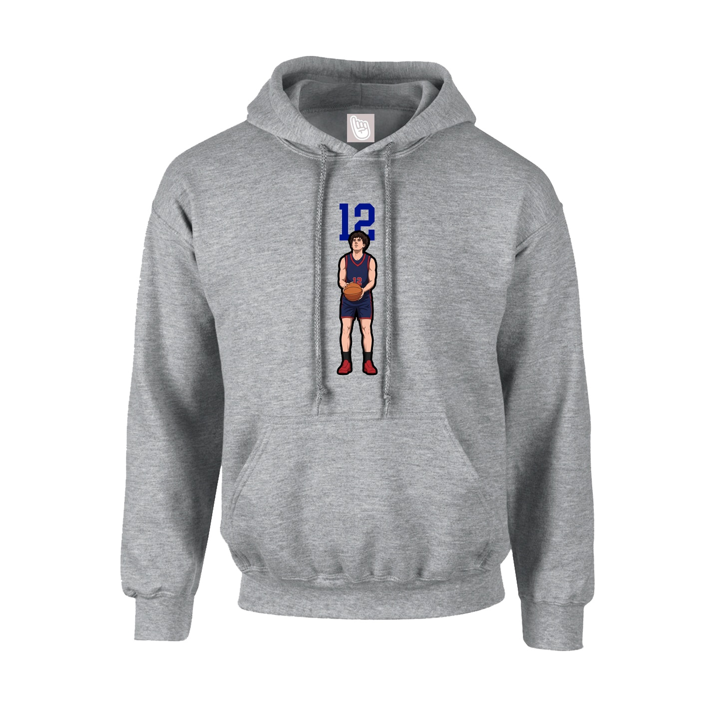 Hoodie — Number Top in Grey