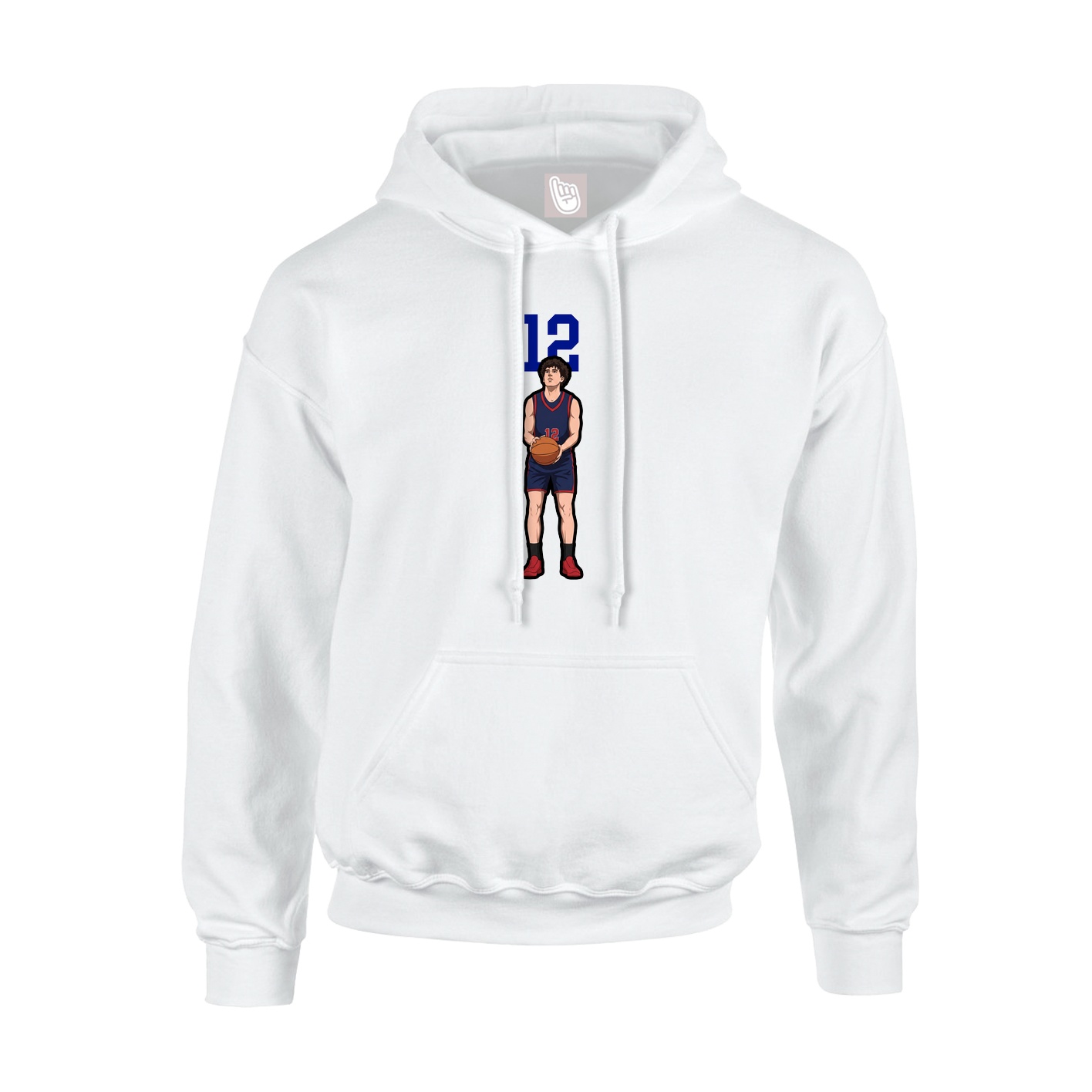 Hoodie — Number Top in White