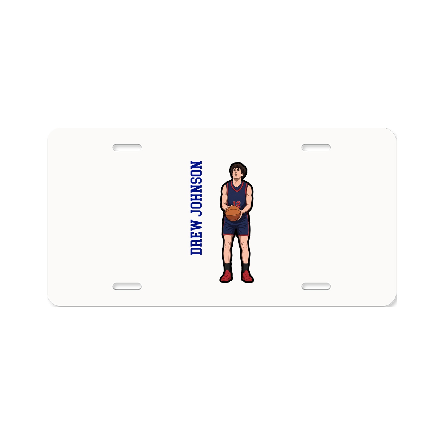 License Plate — Name Vertical in Classic