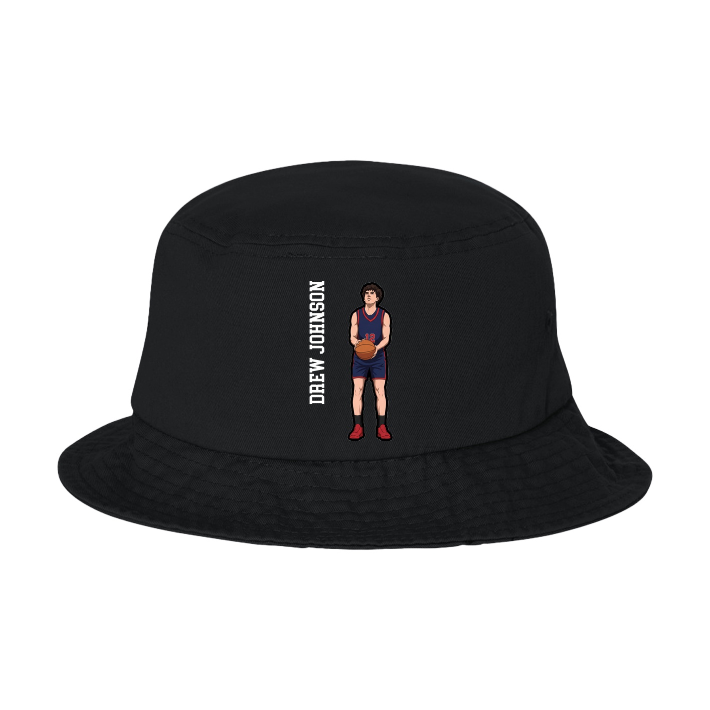 Bucket Cap — Name Vertical in Black