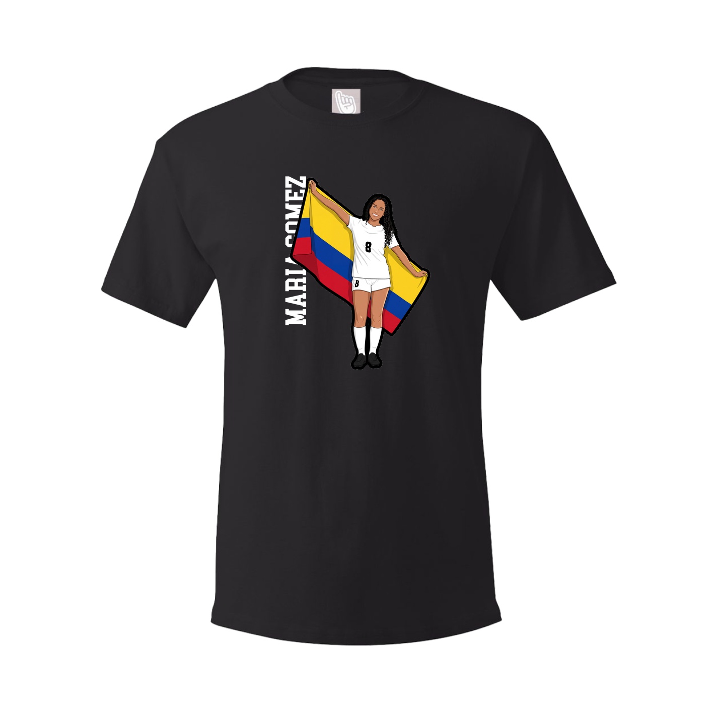 Tee — Name Vertical in Black