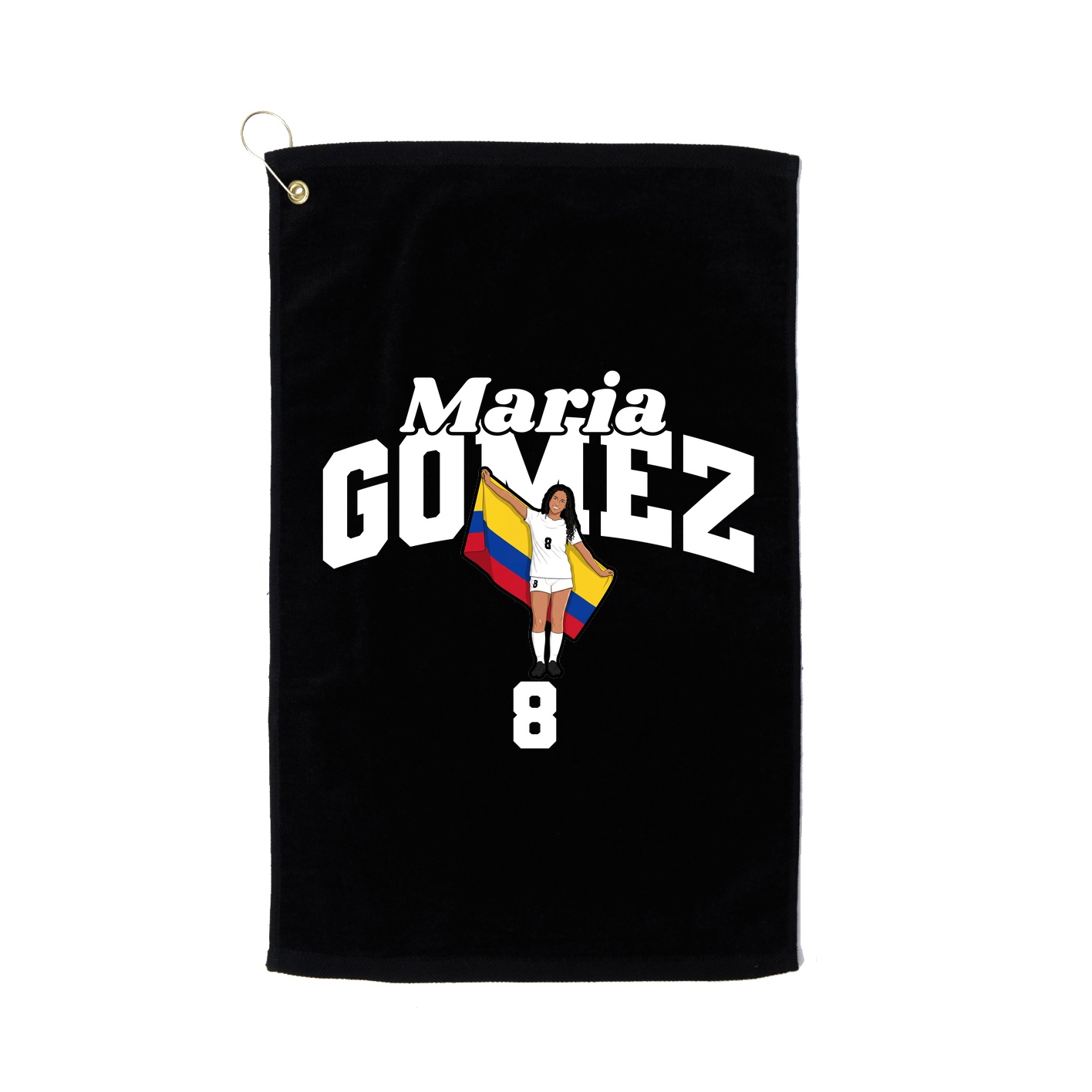 Golf Towel — Signature Arch in Black