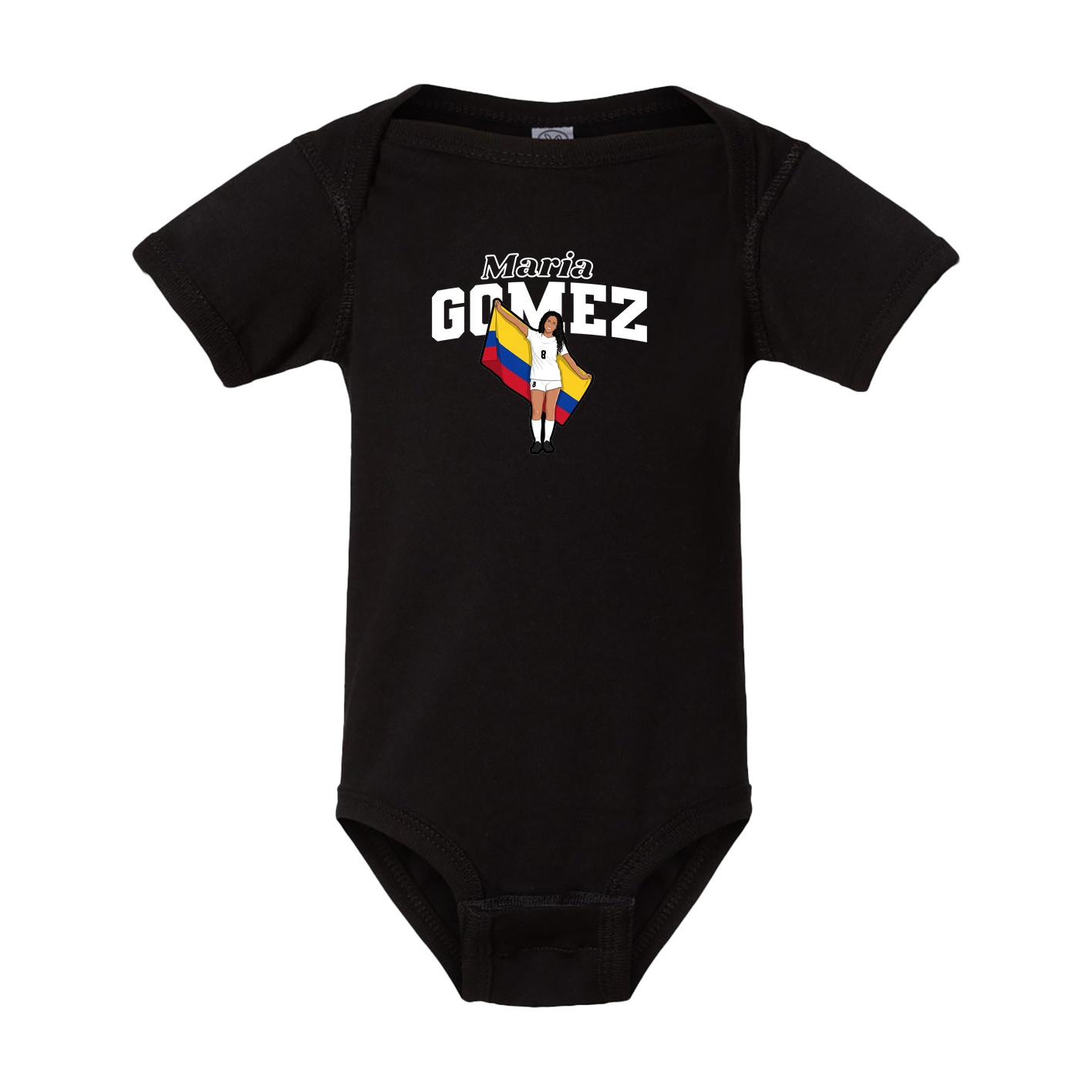 Baby Onesie — Name Arch in Black