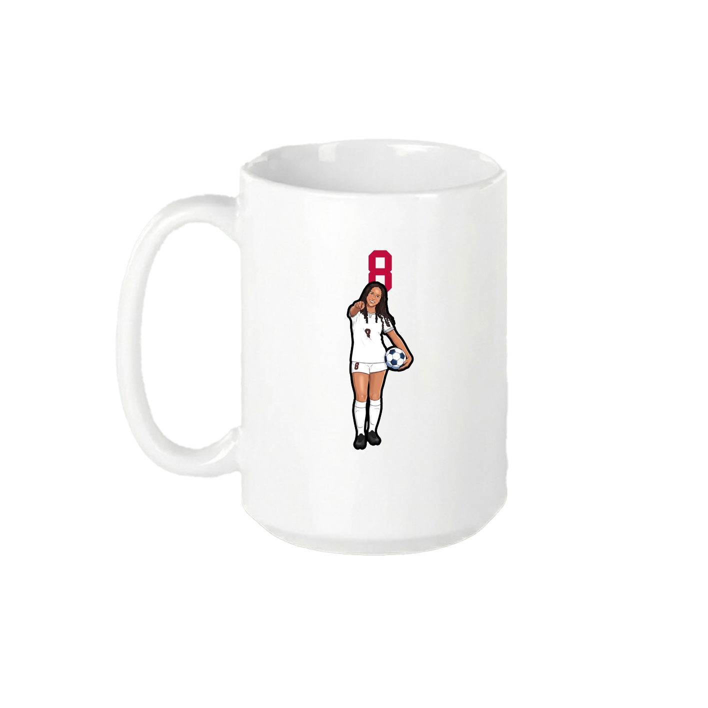 15oz Coffee Mug — Number Top in White