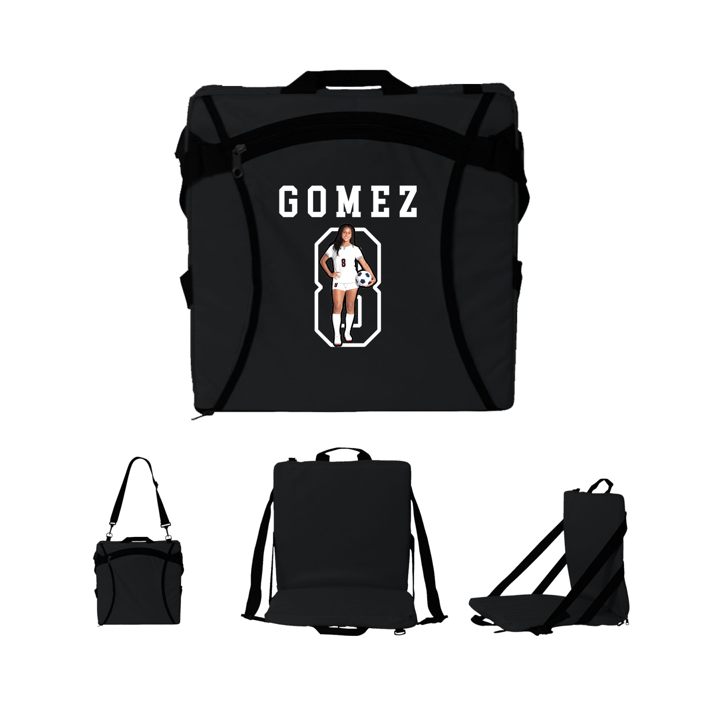 Folding Stadium Seat — Shirsey in Black