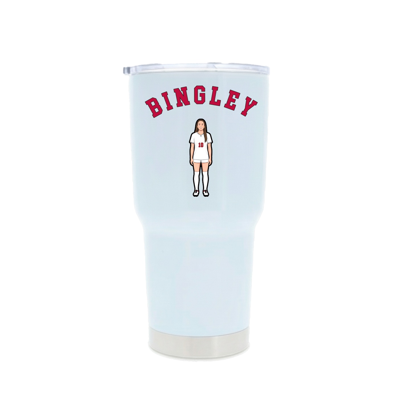 30oz Stainless Steel Tumbler — Shirsey Arch in White