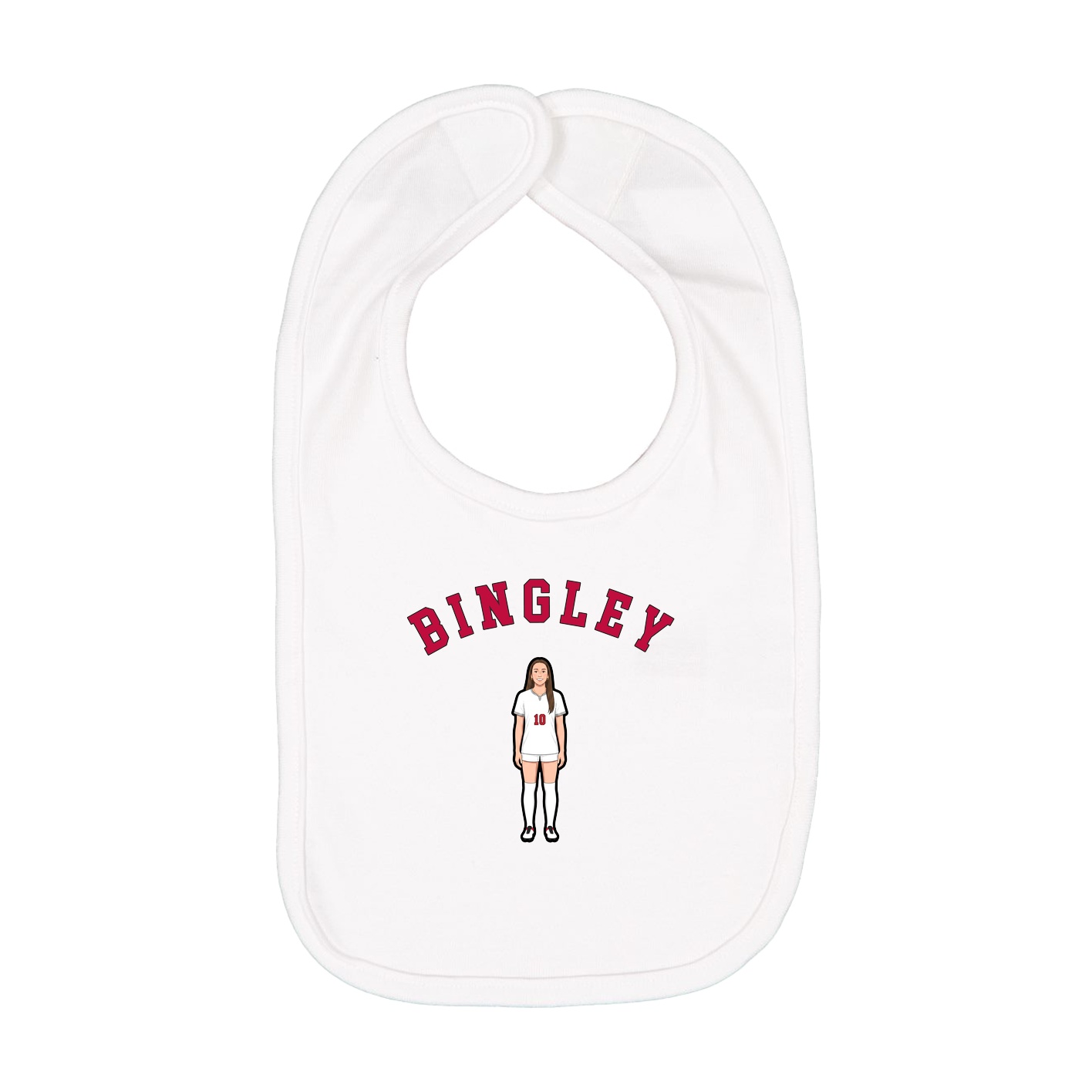 Infant Bib — Shirsey Arch in White