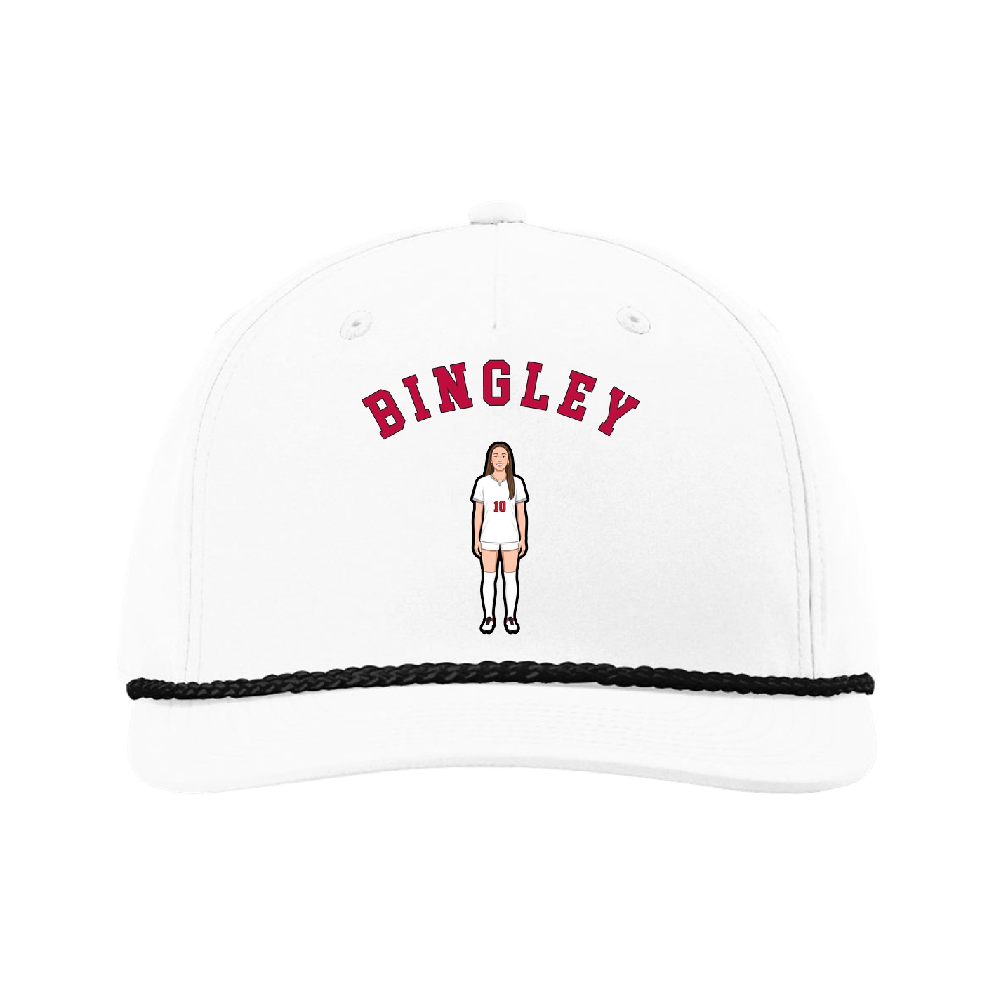 Five-Panel Classic Rope Cap — Shirsey Arch in White