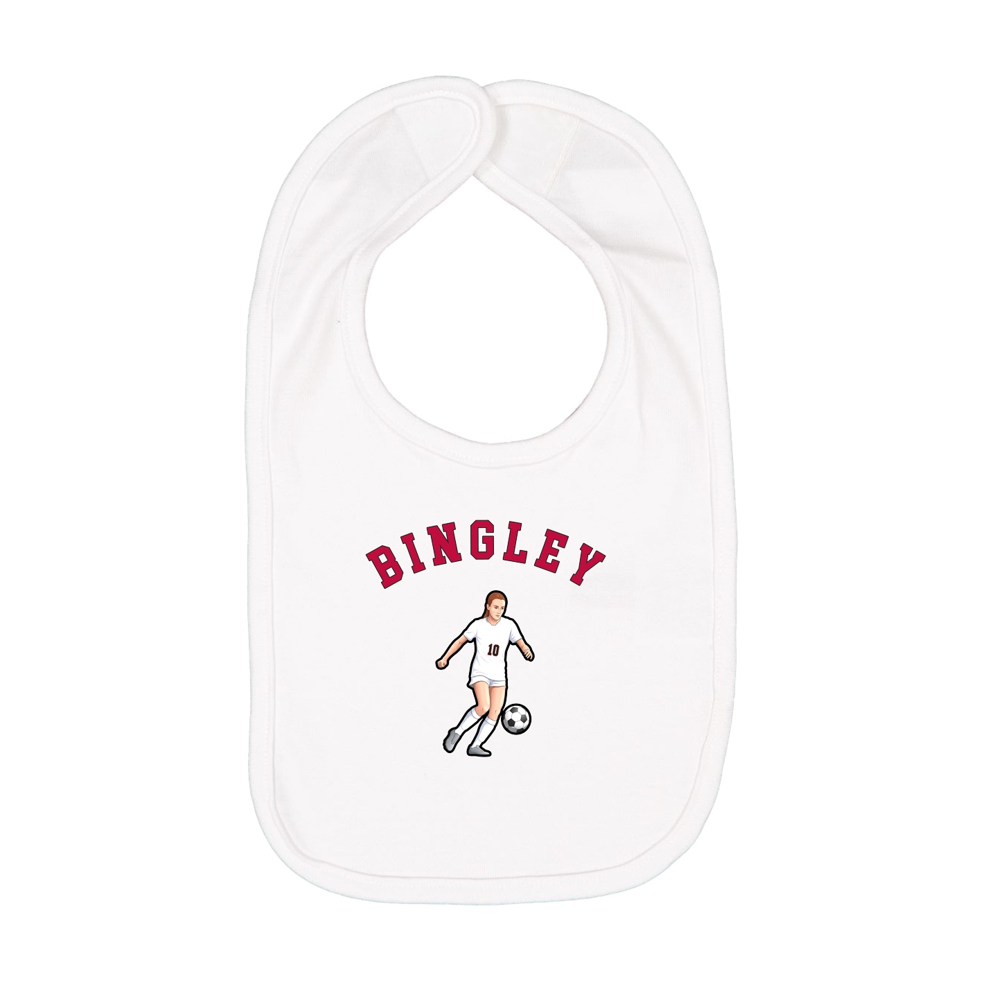 Infant Bib — Shirsey Arch in White