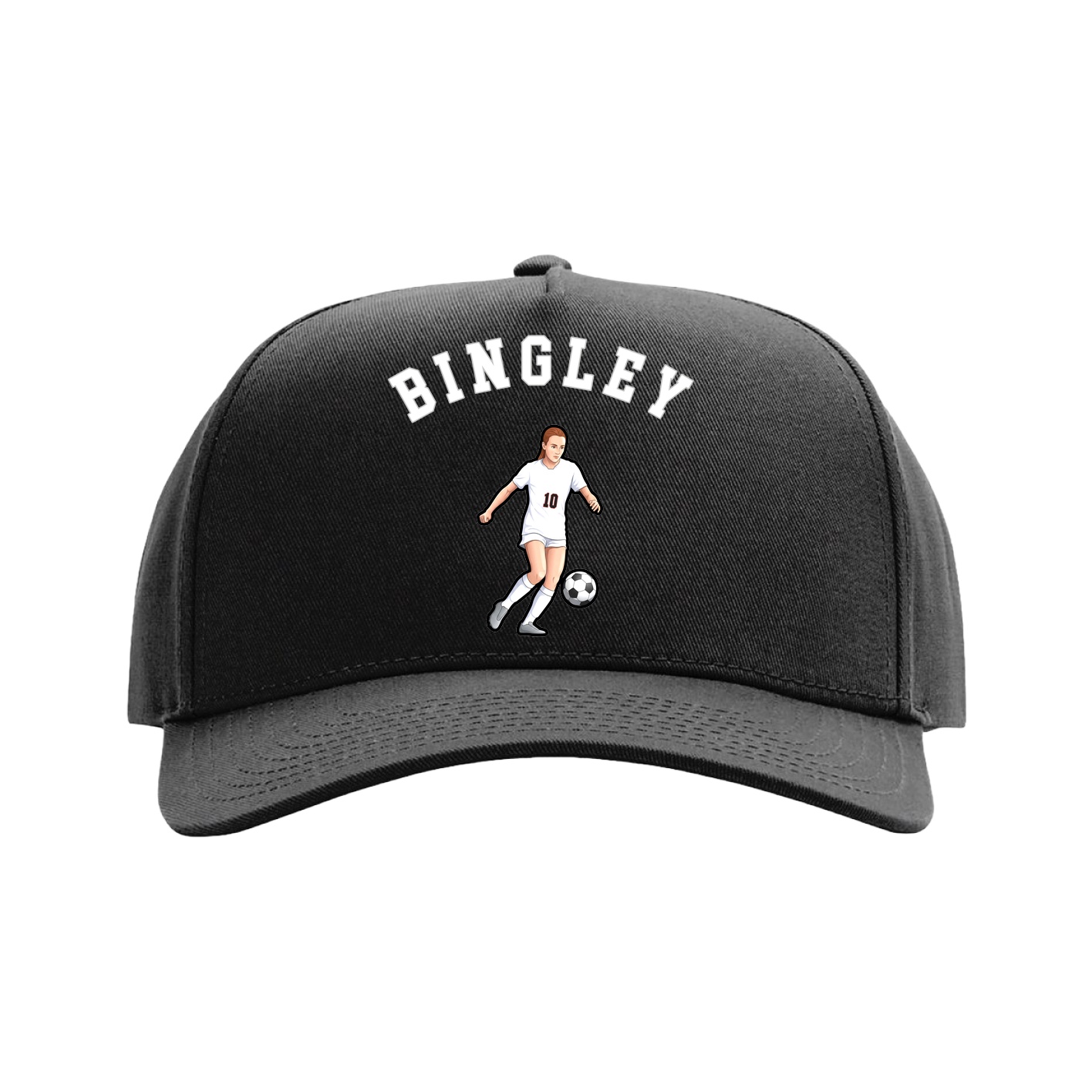Full Fabric Five-Panel Champ Cap — Shirsey Arch in Black