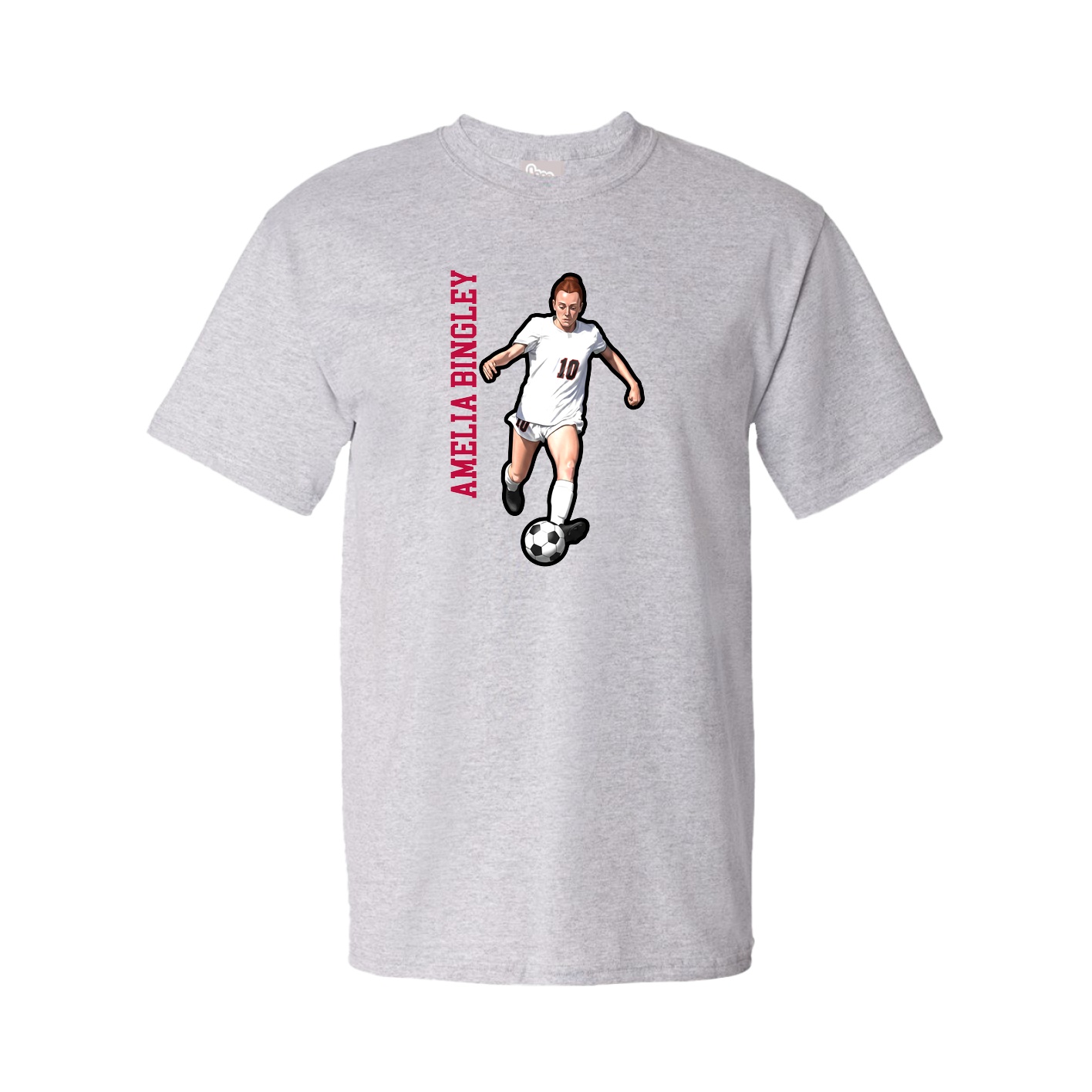 Tee — Name Vertical in Grey
