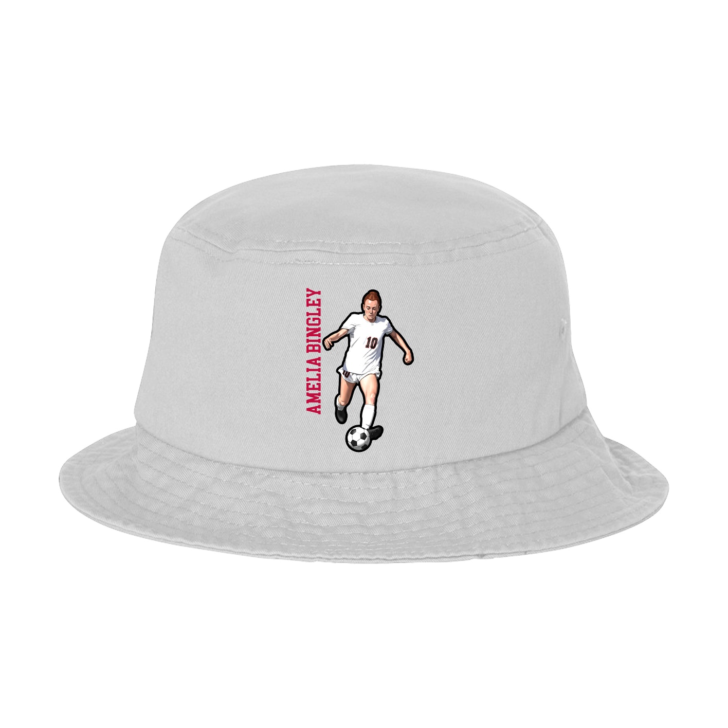 Bucket Cap — Name Vertical in White