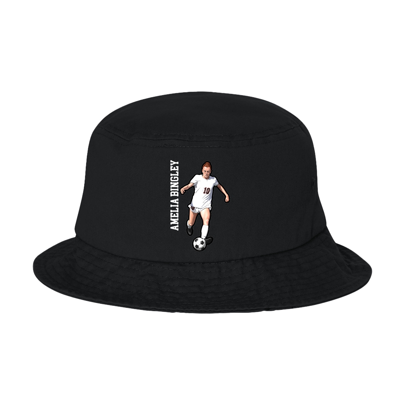 Bucket Cap — Name Vertical in Black
