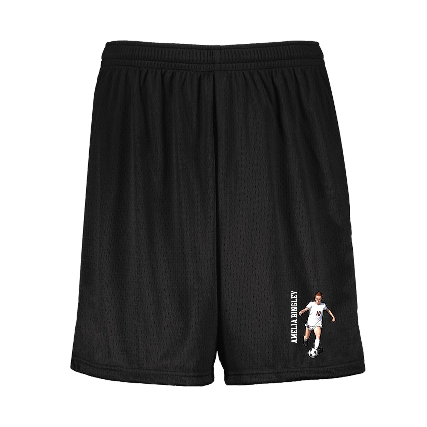 Shorts — Name Vertical in Black