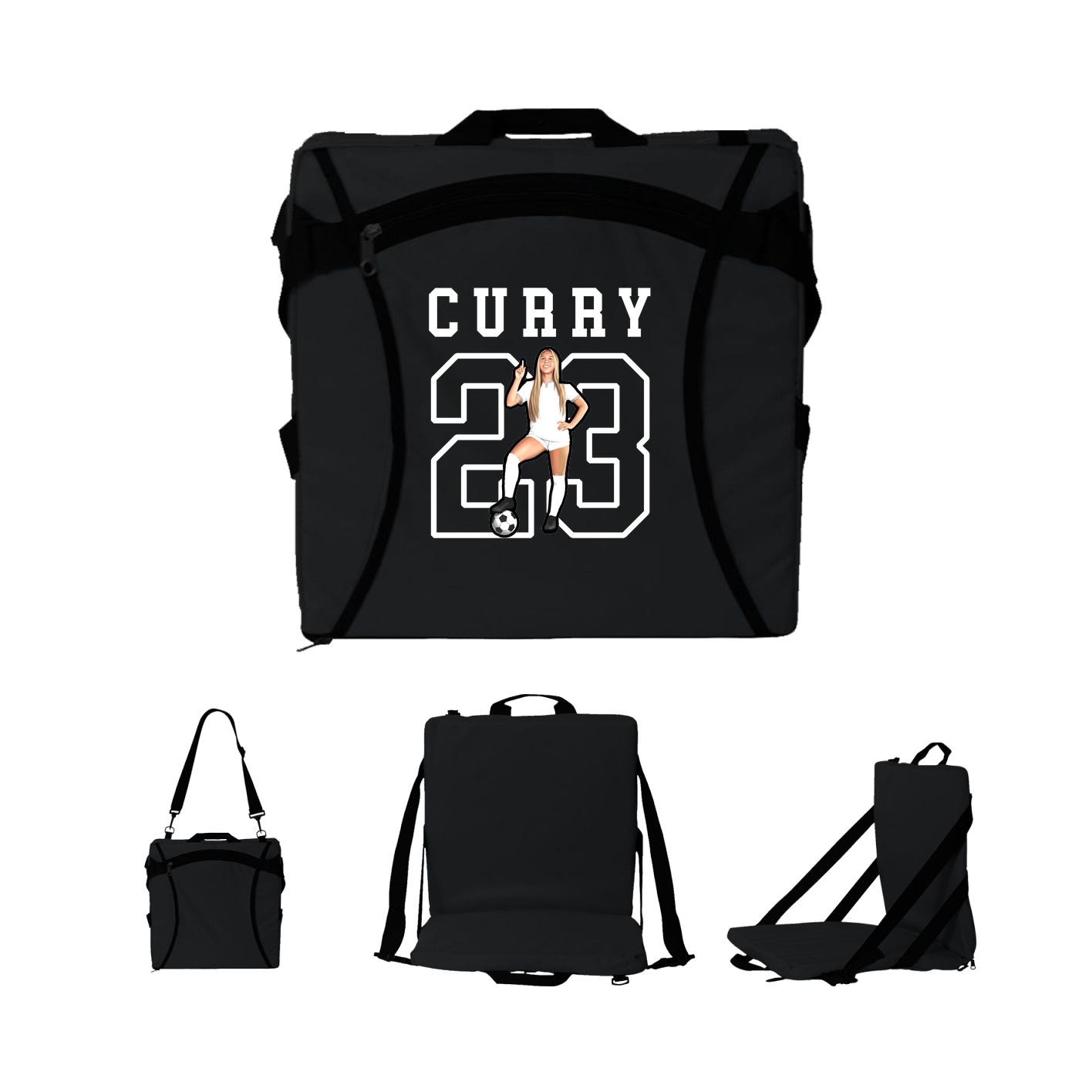 Folding Stadium Seat — Shirsey in Black