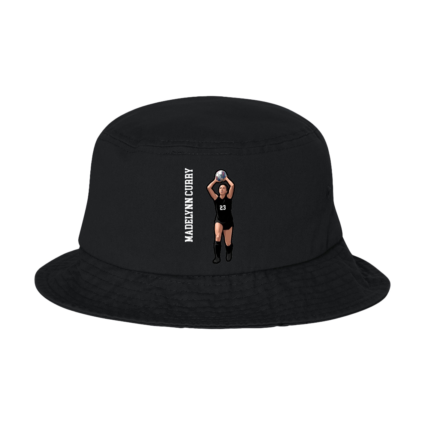 Bucket Cap — Name Vertical in Black