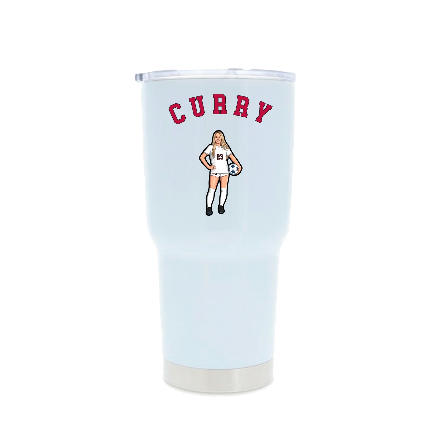 30oz Stainless Steel Tumbler — Shirsey Arch in White