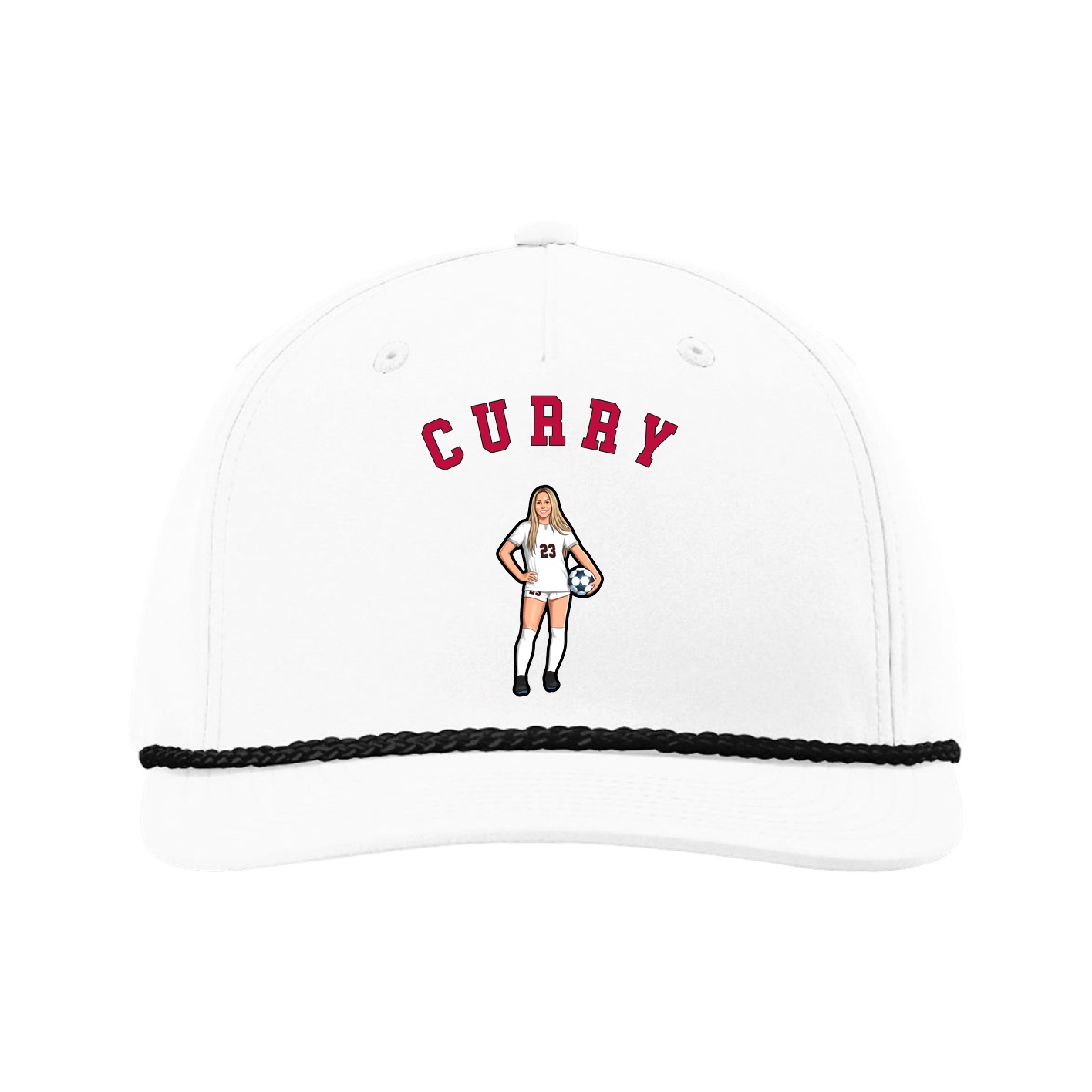 Five-Panel Classic Rope Cap — Shirsey Arch in White