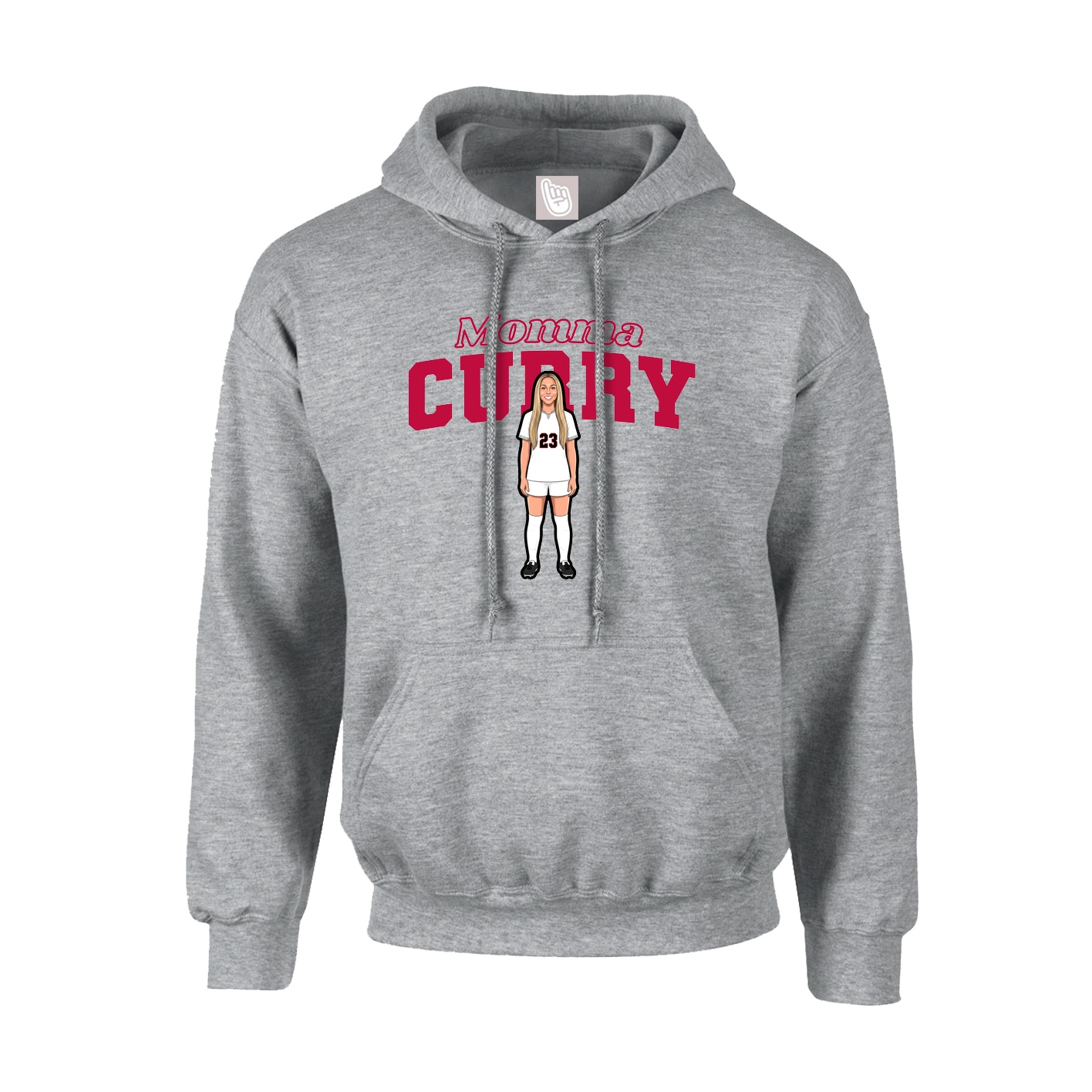 Youth Hoodie — Mothers Day Block in Grey