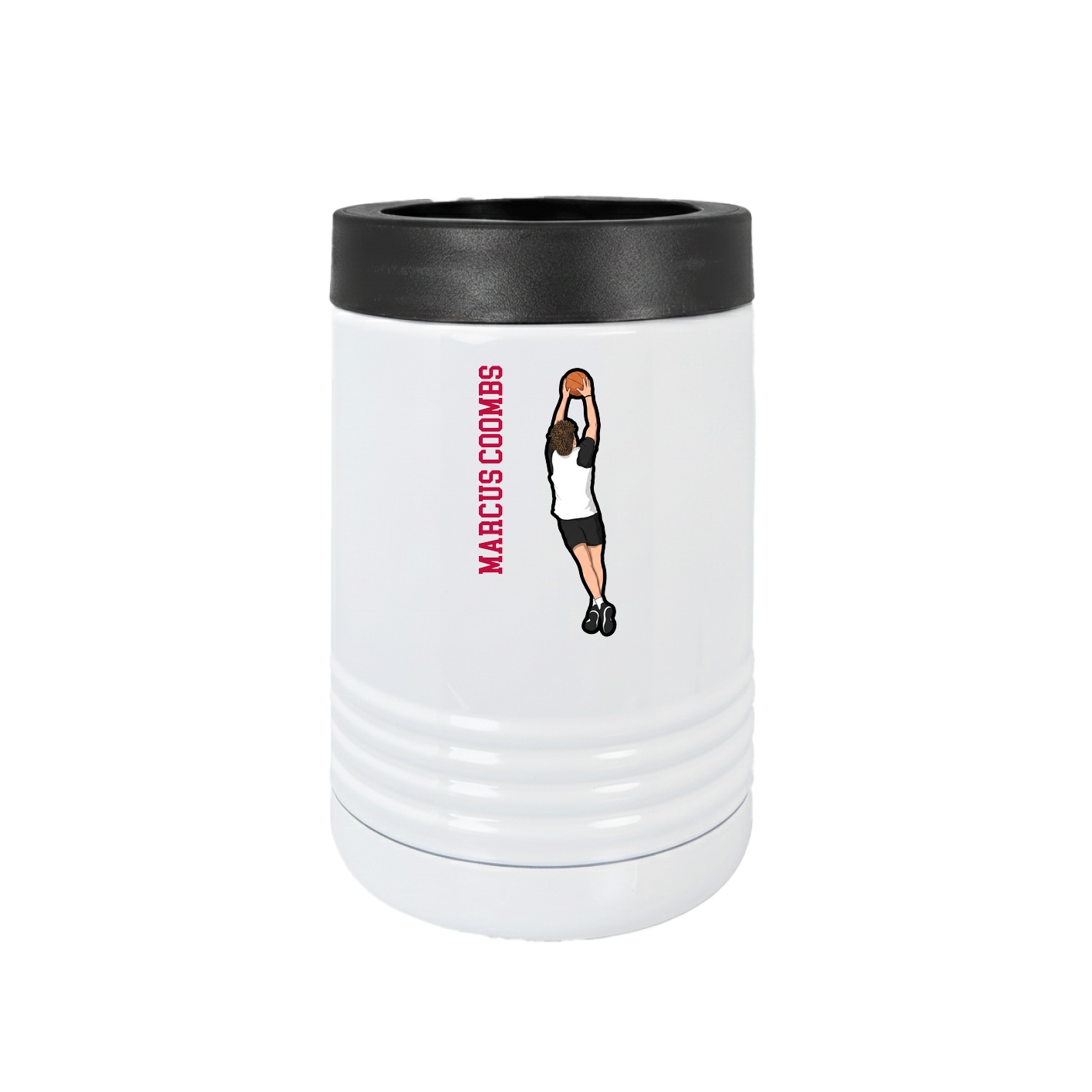 Beverage Holder — Name Vertical in White
