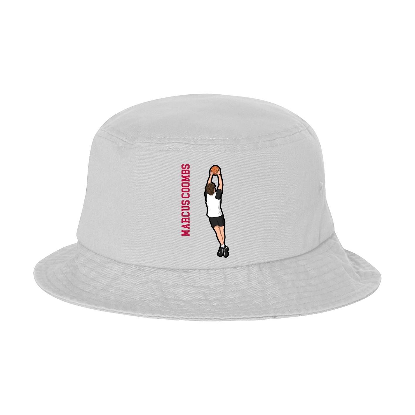 Bucket Cap — Name Vertical in White