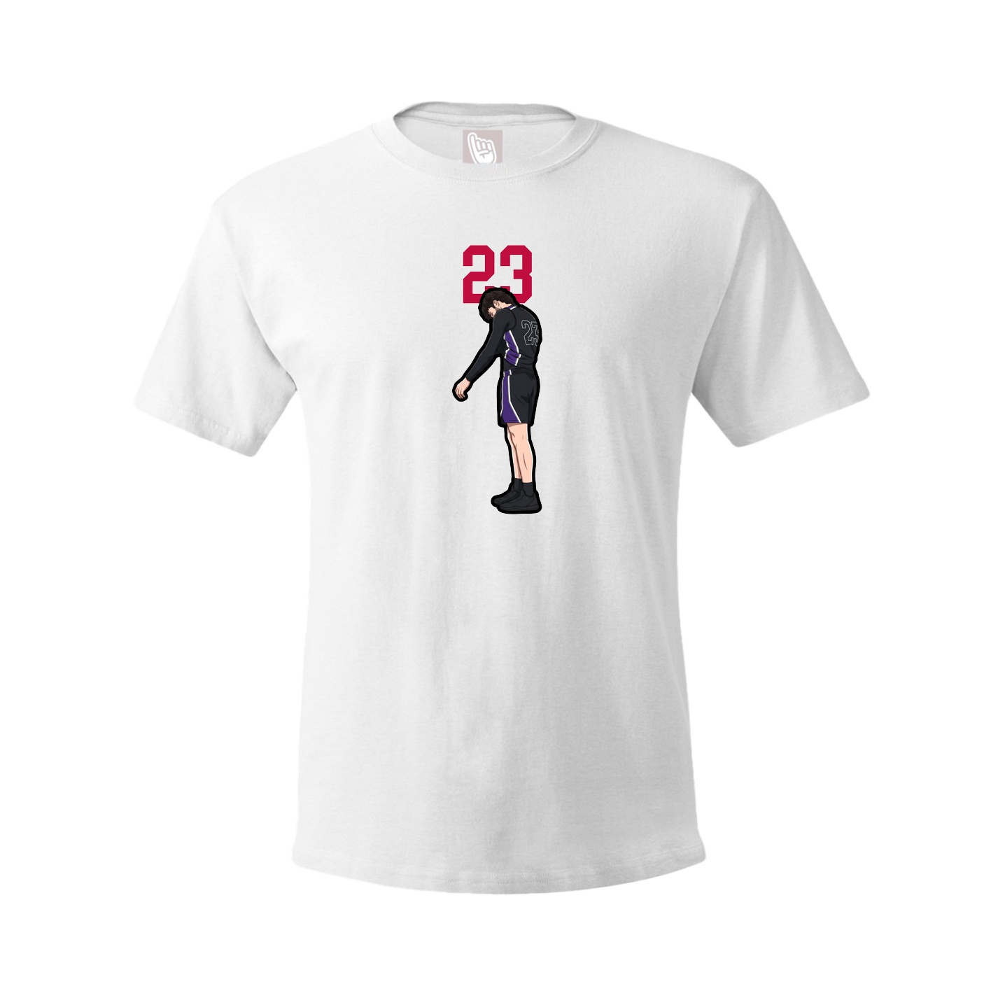 Youth Tee — Number Top in White