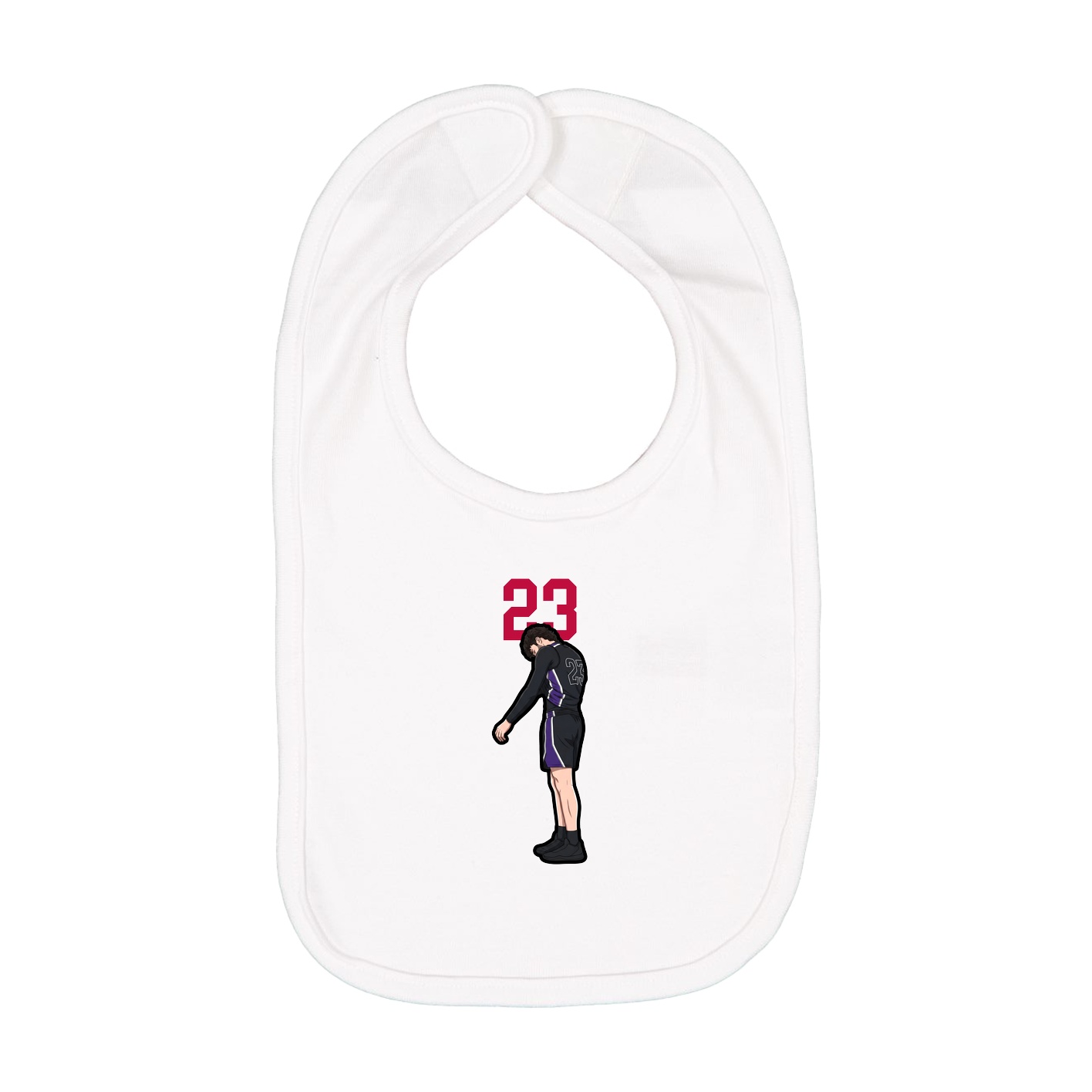 Infant Bib — Number Top in White