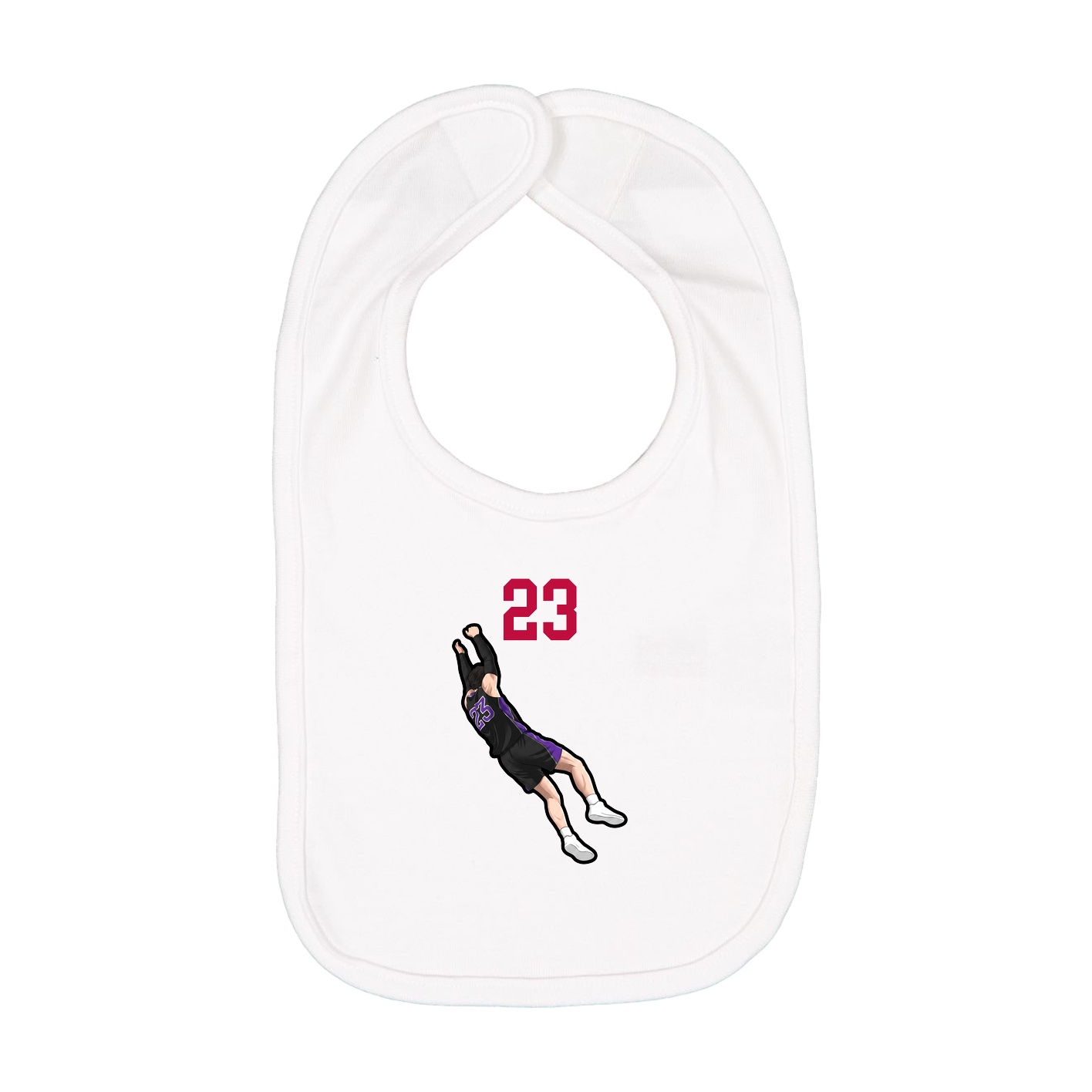Infant Bib — Number Top in White