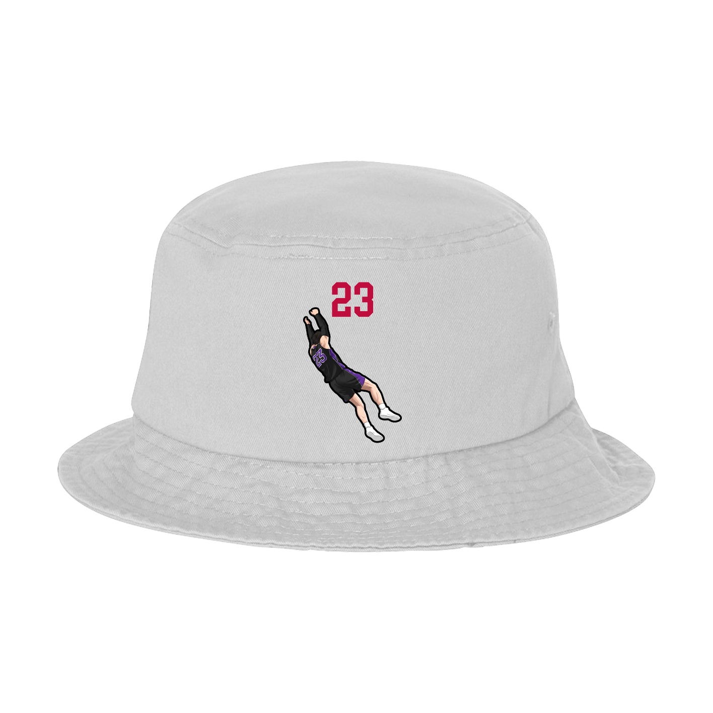 Bucket Cap — Number Top in White