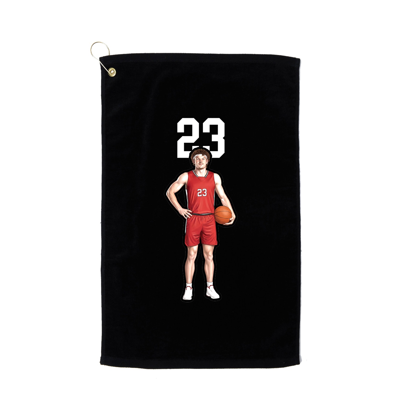 Golf Towel — Number Top in Black