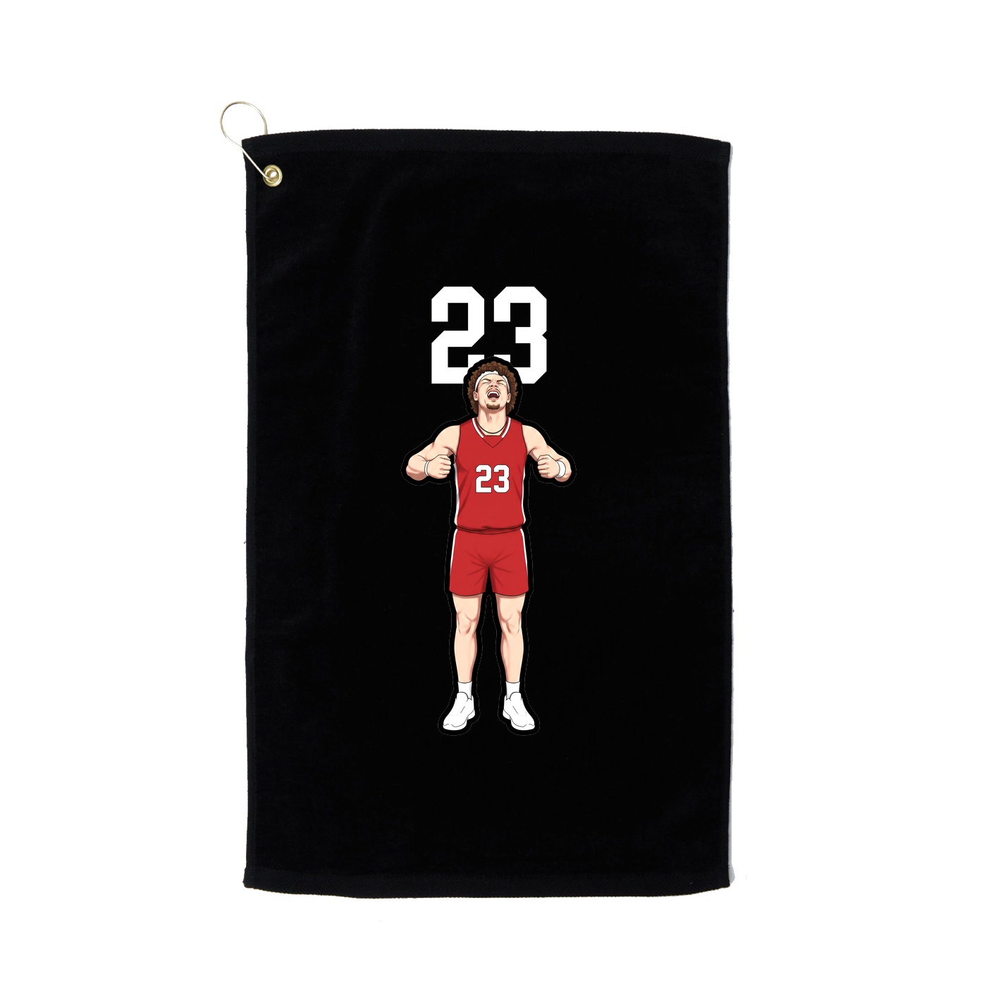 Golf Towel — Number Top in Black