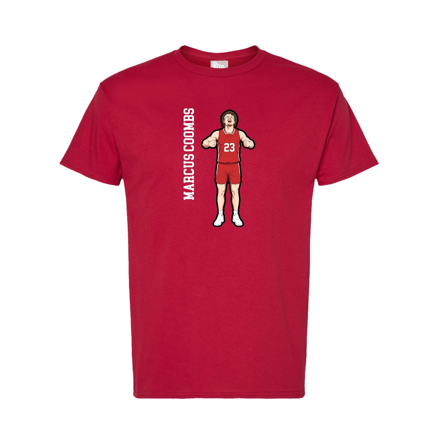 Tee — Name Vertical in Crimson