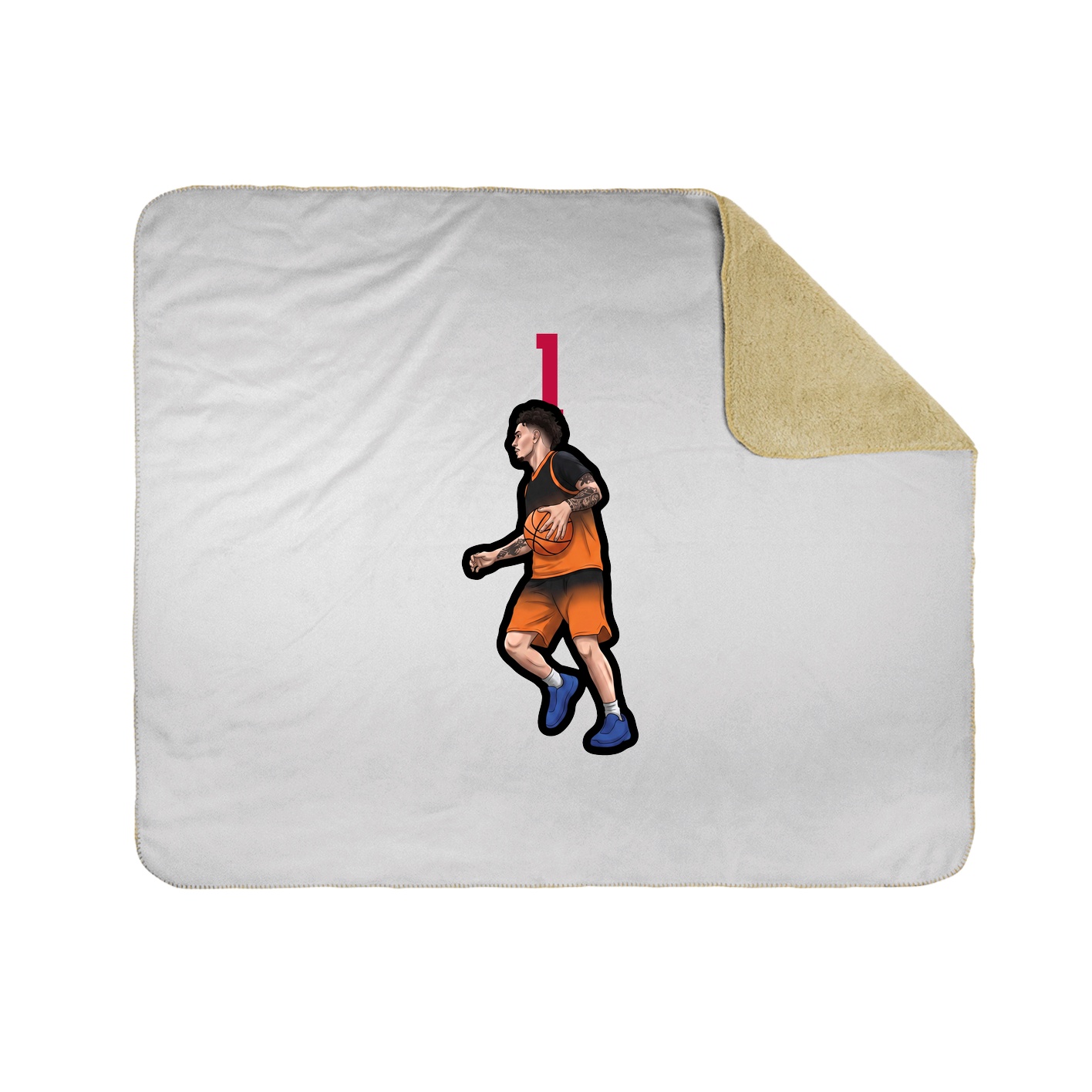 Throw Blanket — Number Top in White