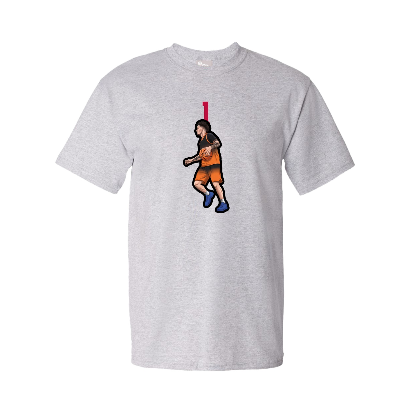 Youth Tee — Number Top in Grey